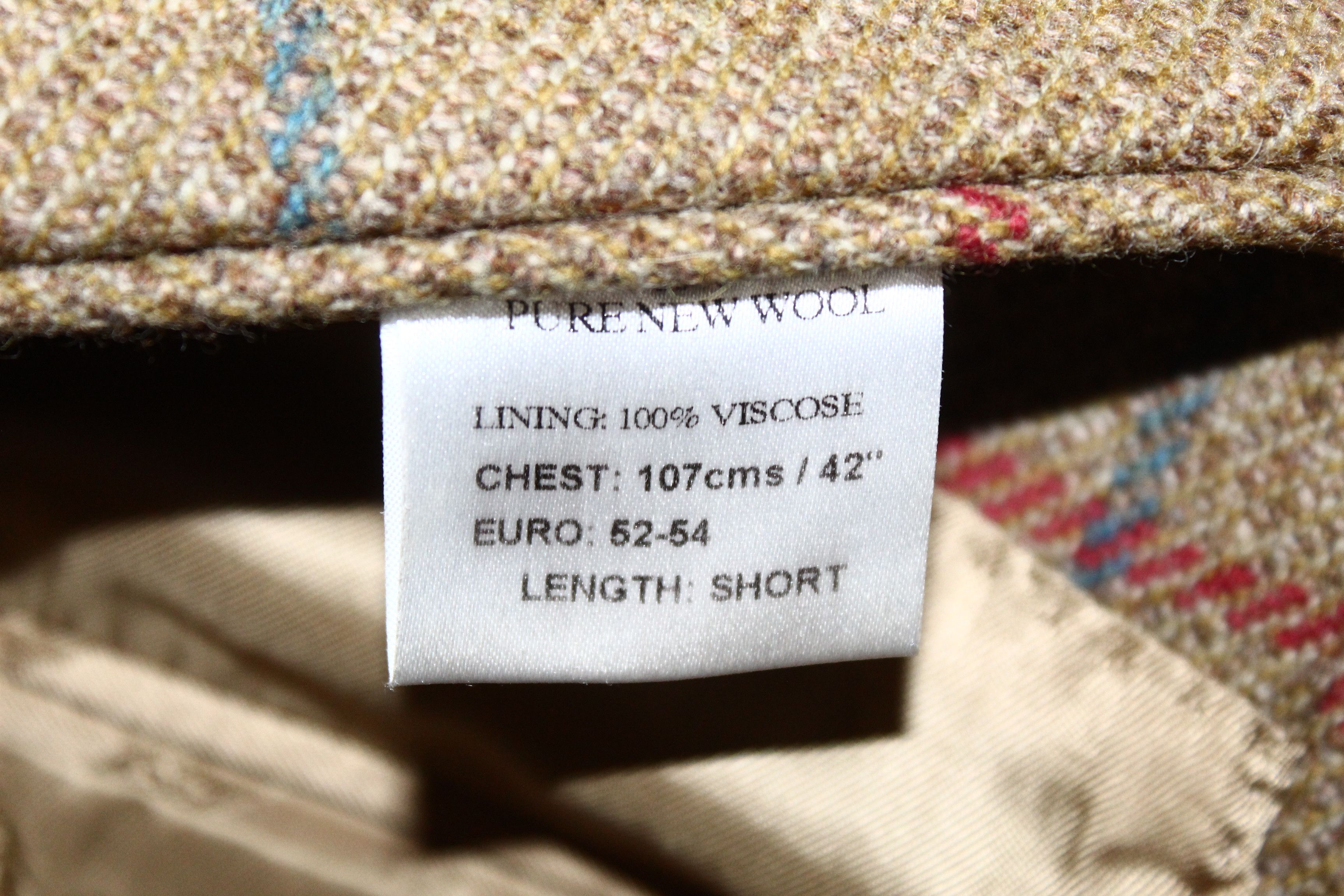 Donegal Tweed Brook Taverner Reid & Taylor Tweed Short Wool Blazer 52-54S Size 52S - 8 Thumbnail