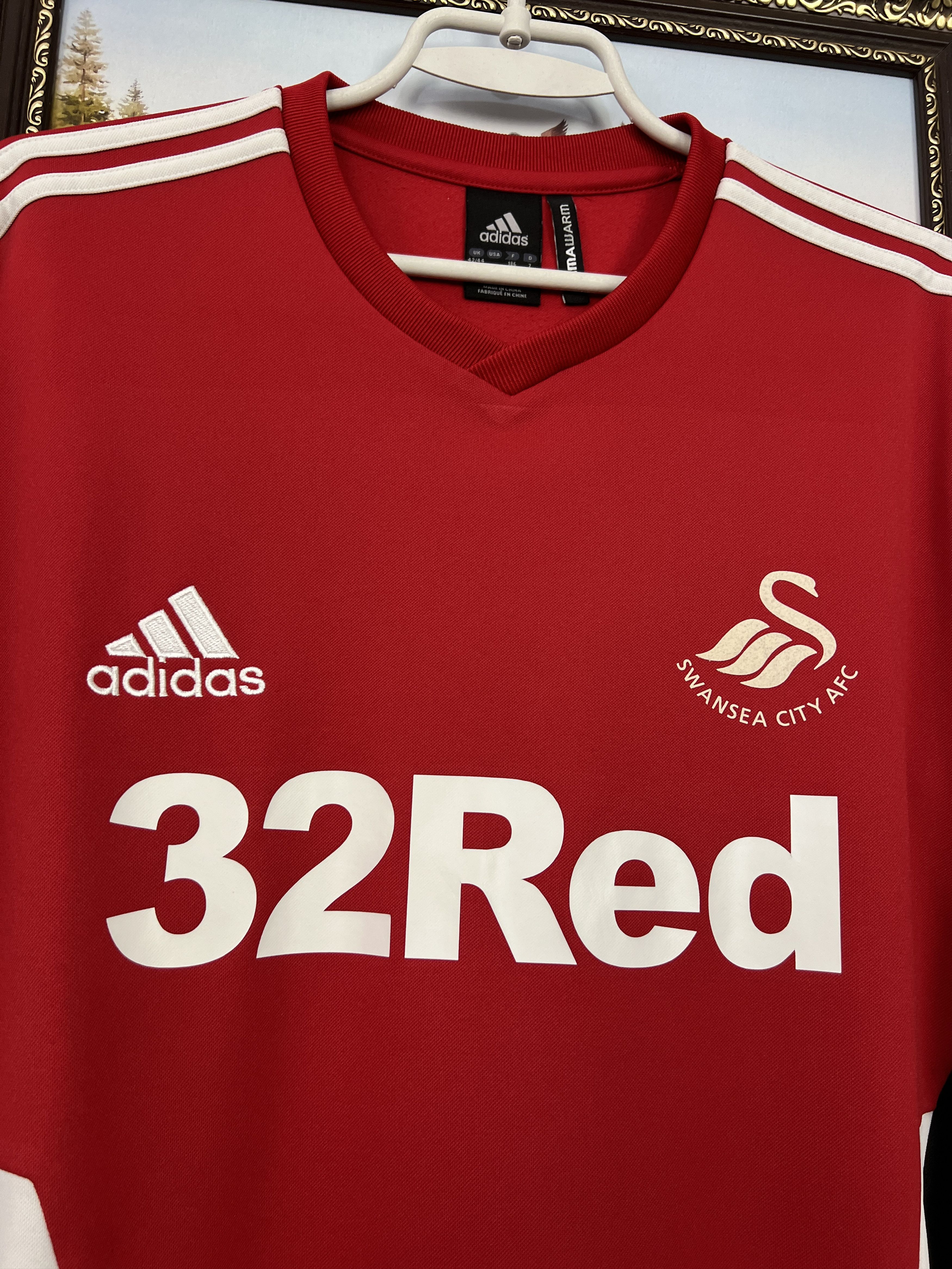 Adidas Swansea City Football Sweatshirt Soccer Crewneck Jacket Size US L / EU 52-54 / 3 - 3 Thumbnail