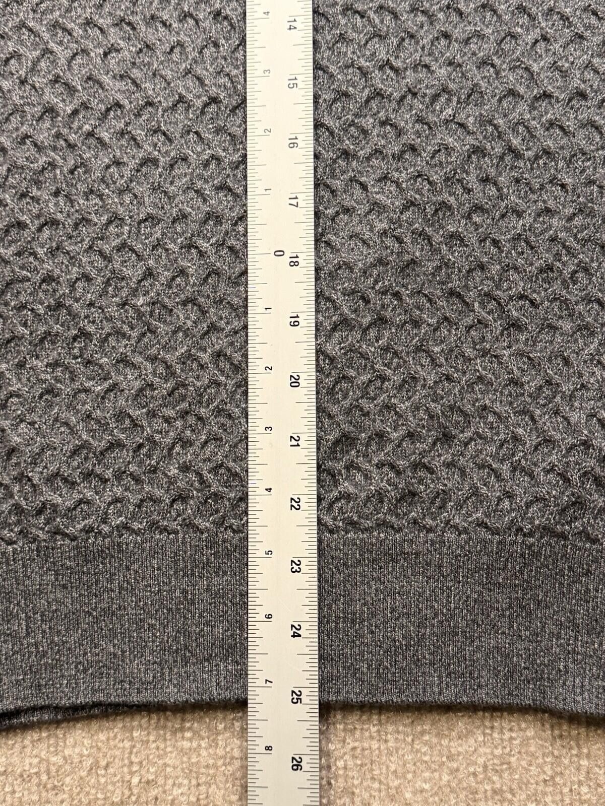 Joseph Abboud Joseph Abboud Men's Lg Gray Knit Quarter Zip Gray [713] Size US L / EU 52-54 / 3 - 8 Thumbnail