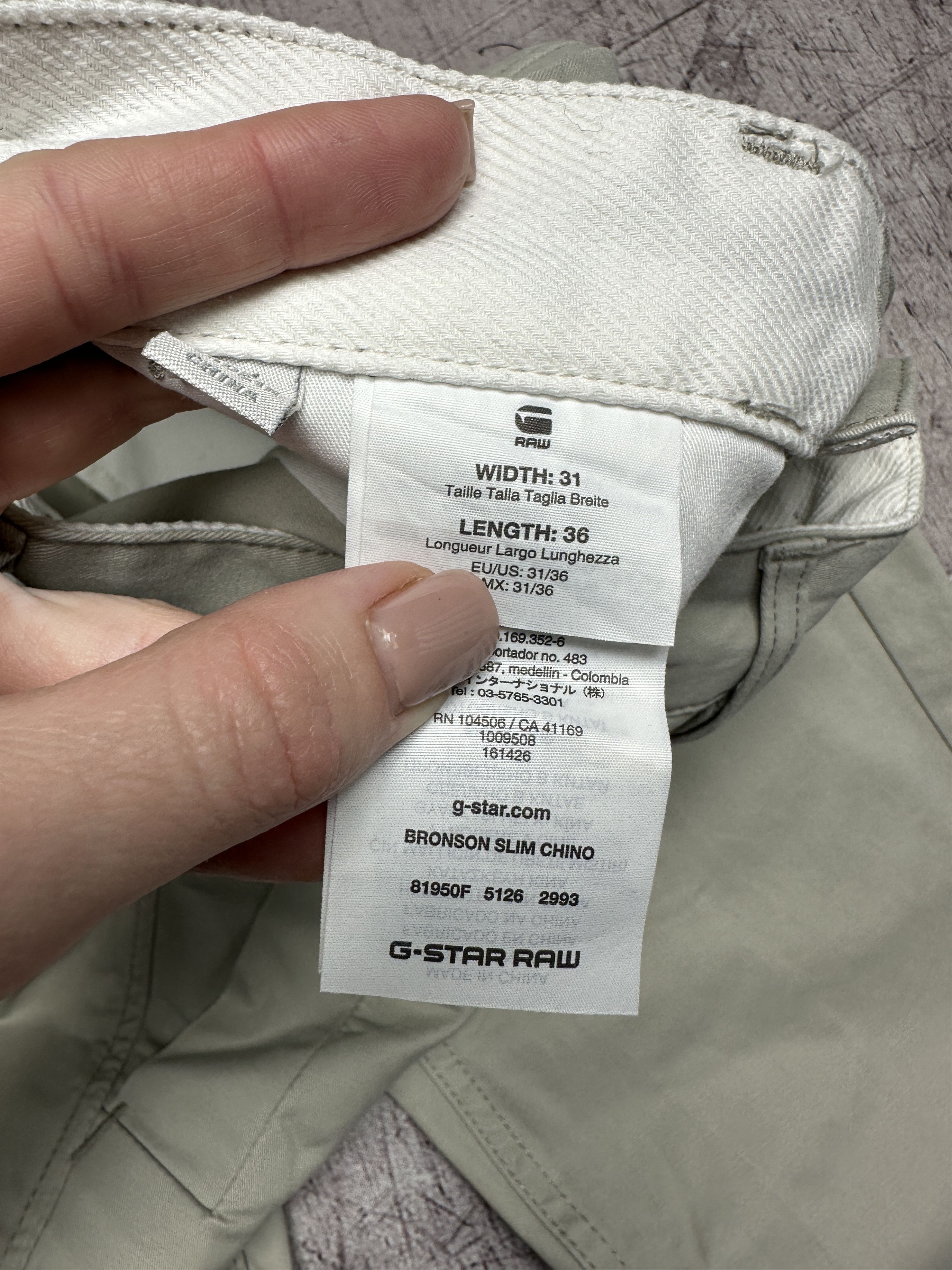 G-Star G Star Raw Mens Bronson Slim Chino Pants Size US 31 - 3 Thumbnail