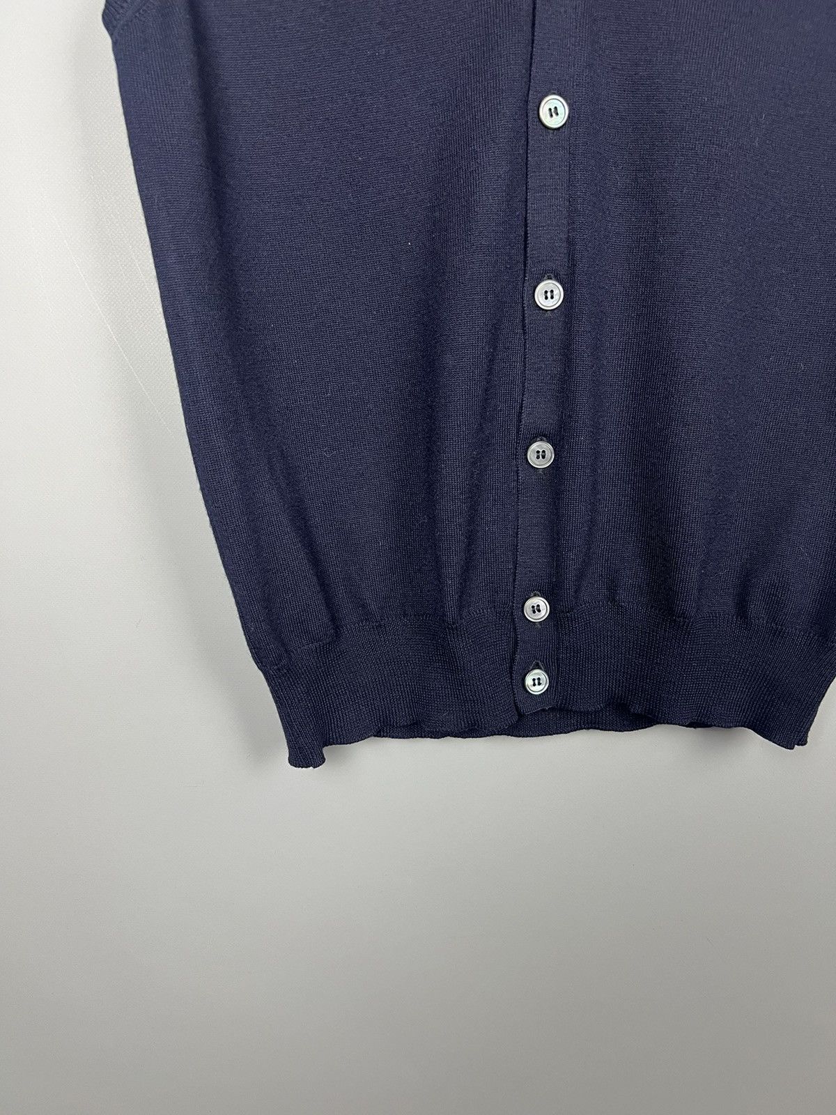 Boggi Boggi Milano Merino Virgin Wool Vest Waistcoat dark blue Size US M / EU 48-50 / 2 - 2 Thumbnail