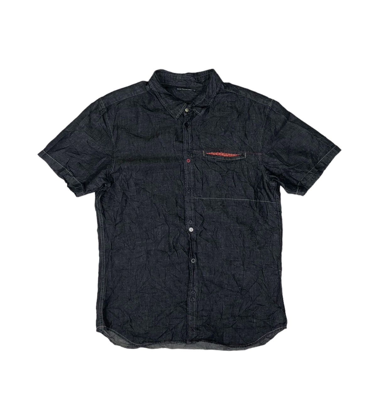 Japanese Brand × Marithe + Francois Girbaud Marithe Francois Girbaud Blue Indigo Button Up Shirt Size US L / EU 52-54 / 3 - 1 Thumbnail