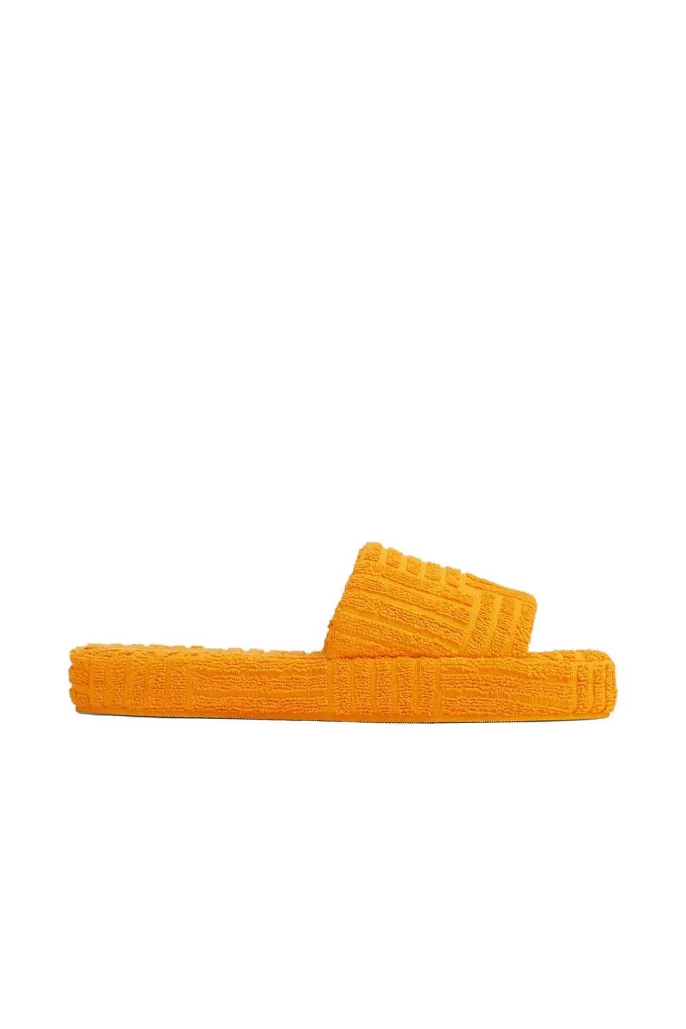 Bottega Veneta o1loc1c0326 660245 Resort Sponge in Tangerine Size US 10 / EU 43 - 1 Thumbnail