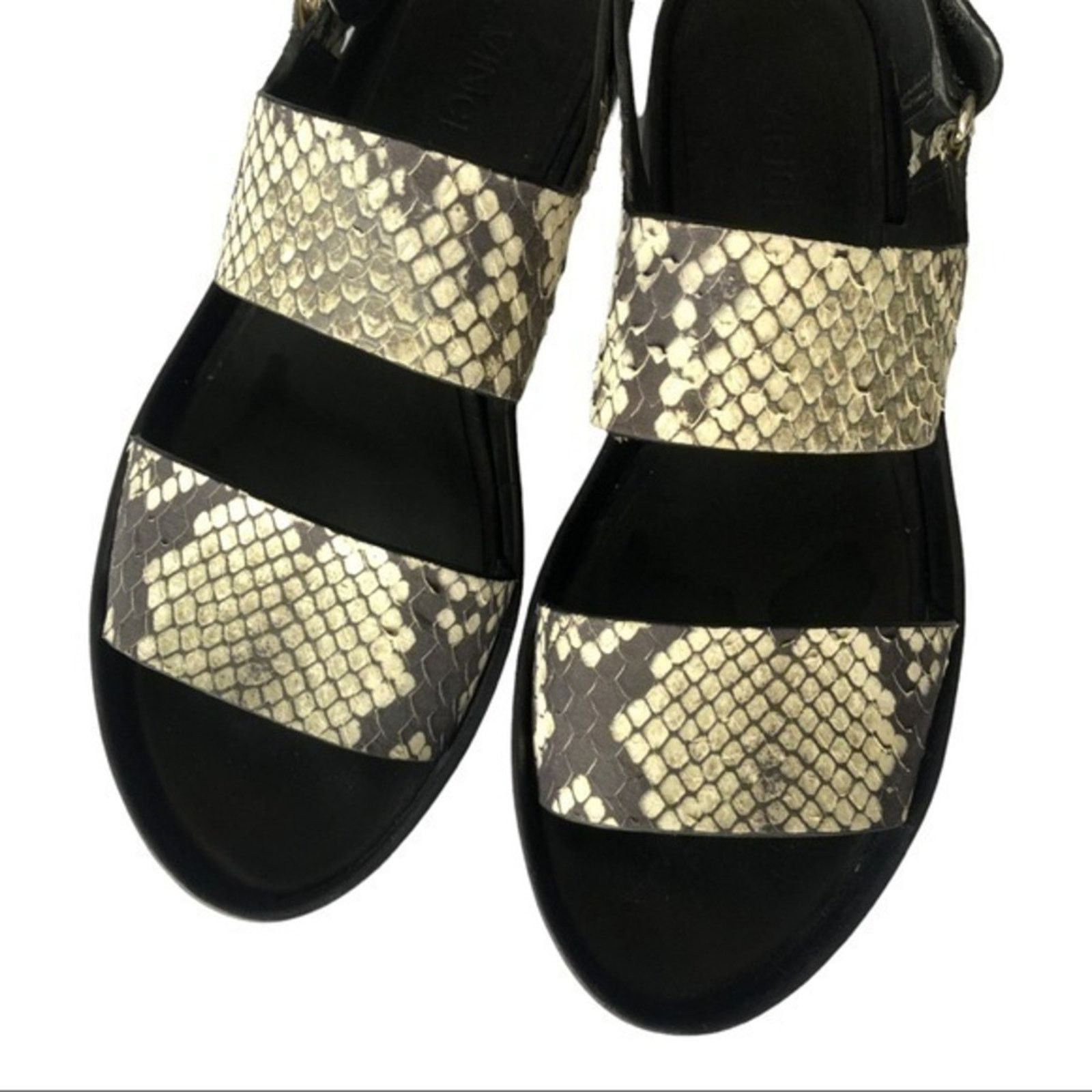 Vince VINCE 'Marett' Python Snakeskin LEATHER Flatform Size 7M Size US 7 / IT 37 - 6 Thumbnail