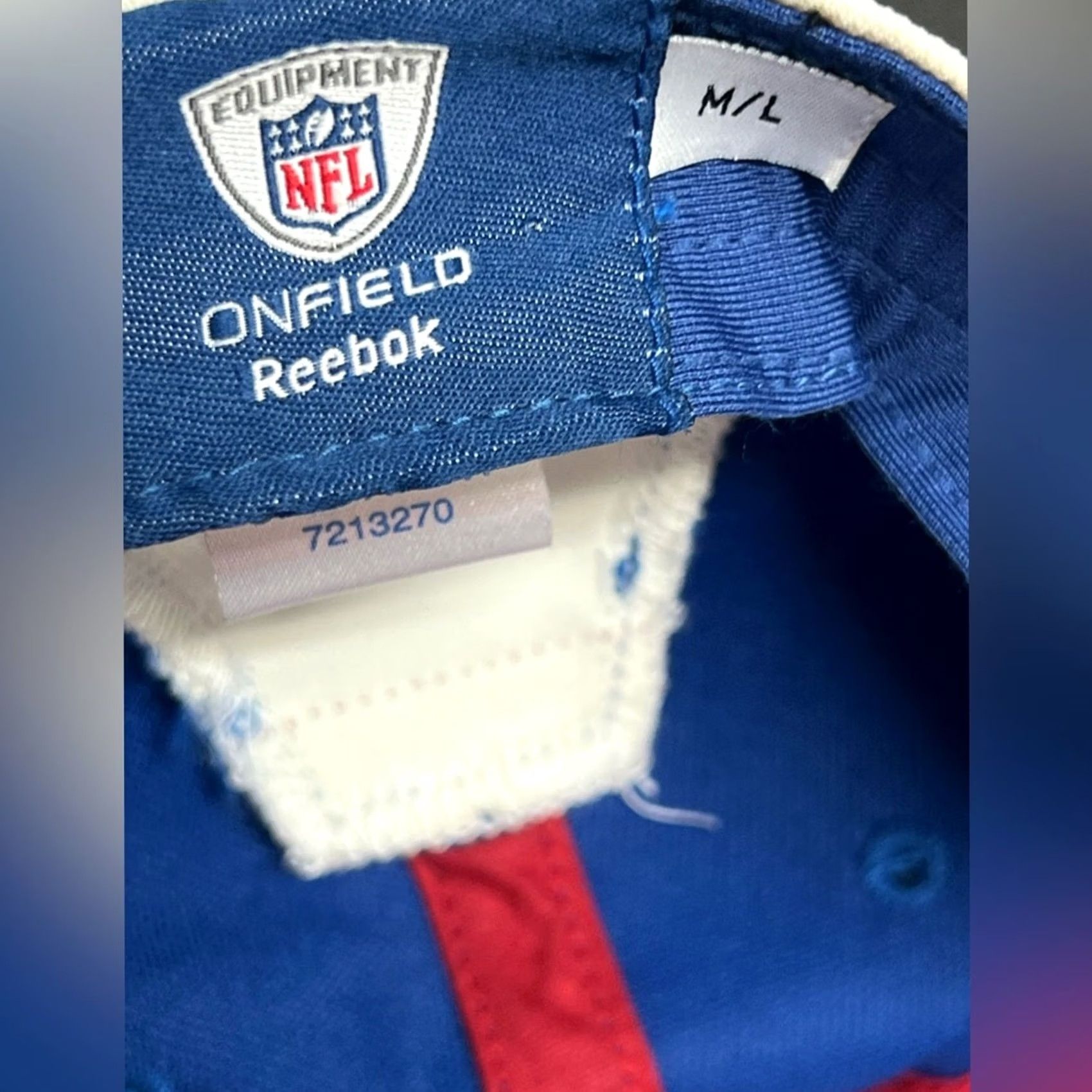 Reebok Reebok NFL On Field Hat Giants Blue M/L Mens Baseball Cap One Size Size ONE SIZE - 7 Thumbnail