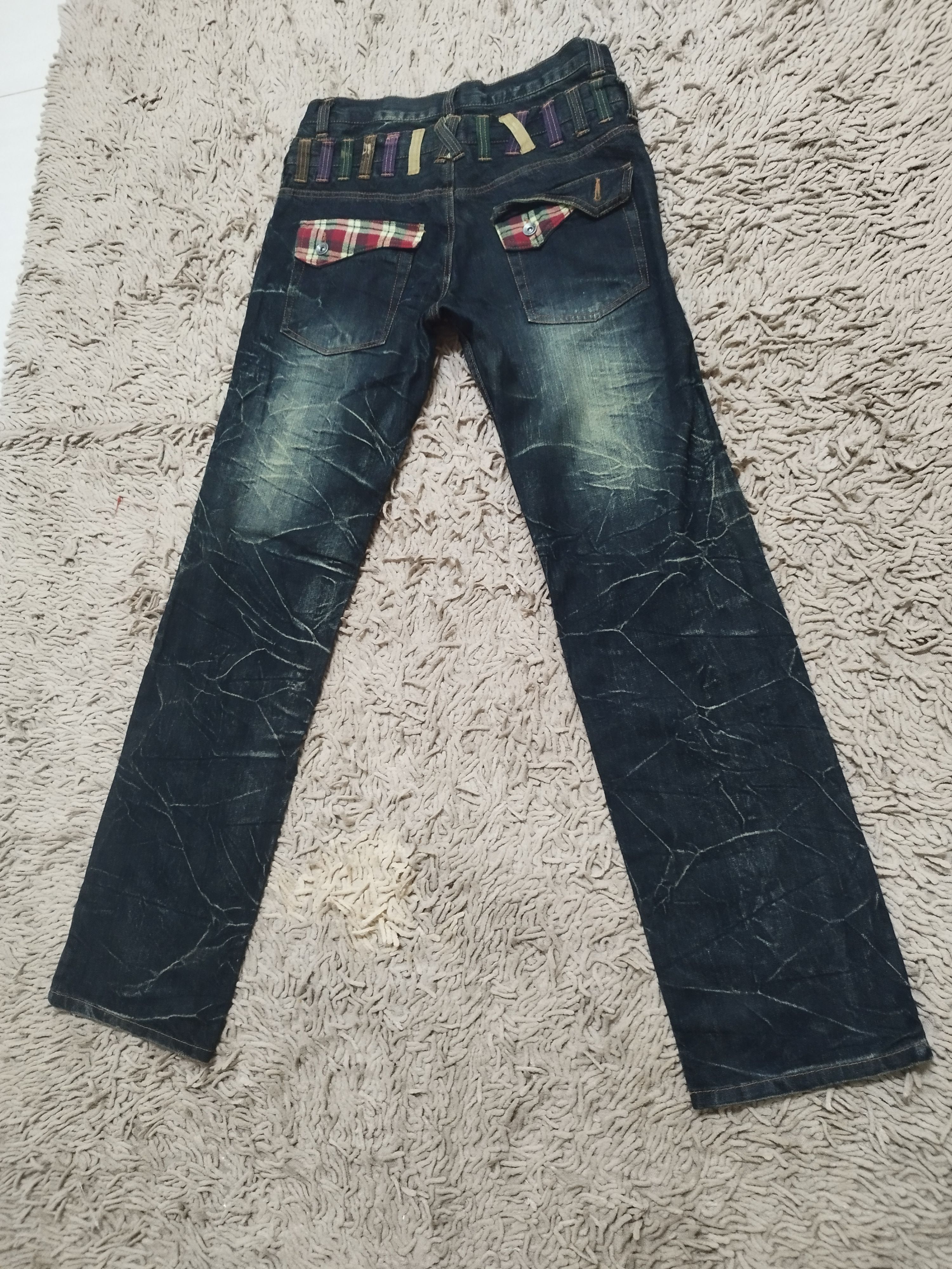 GOSTAR DE FUGA × Hysteric Glamour Nylaus Japan Double Waist Jeans Size US 32 / EU 48 - 8 Thumbnail
