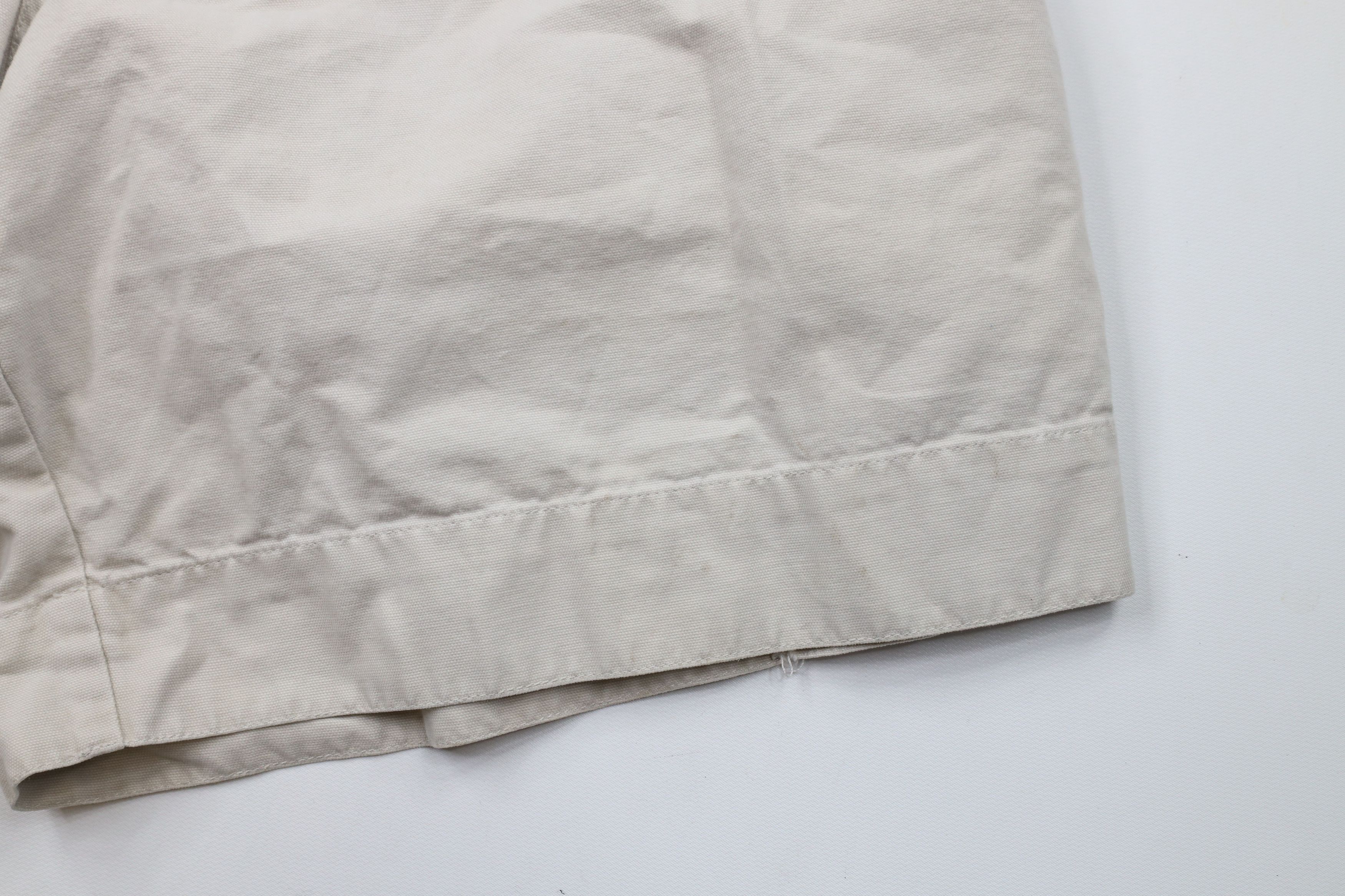 Columbia × Vintage Vintage Columbia Spell Out Above Knee Canvas Shorts Beige Size US 38 / EU 54 - 5 Thumbnail