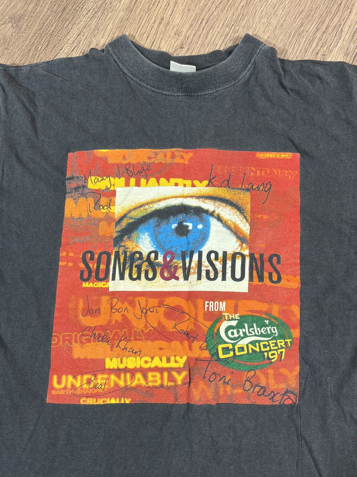 Band Tees Vintage 1997 Songs & Visions Shirt Carlsberg Concert Size US L / EU 52-54 / 3 - 2 Thumbnail