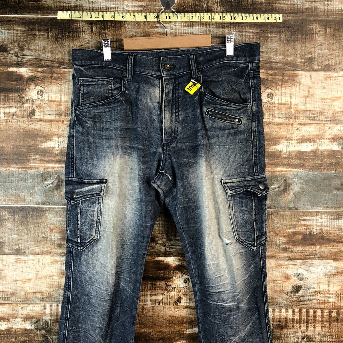 semanticdesign Semantic Design Blue Multipocket denim Pants #A2169 Size US 32 / EU 48 - 4 Thumbnail