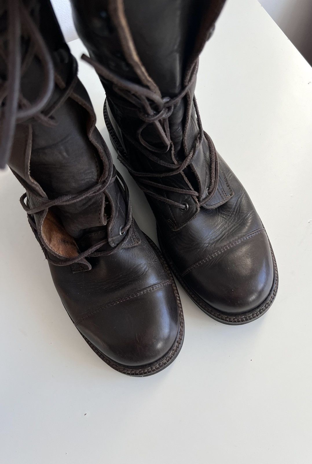 Dirk Bikkembergs Dirk Bikkembergs??? SAMPLE Wooden Heel Knee Boots Size US 11 / IT 41 - 5 Thumbnail