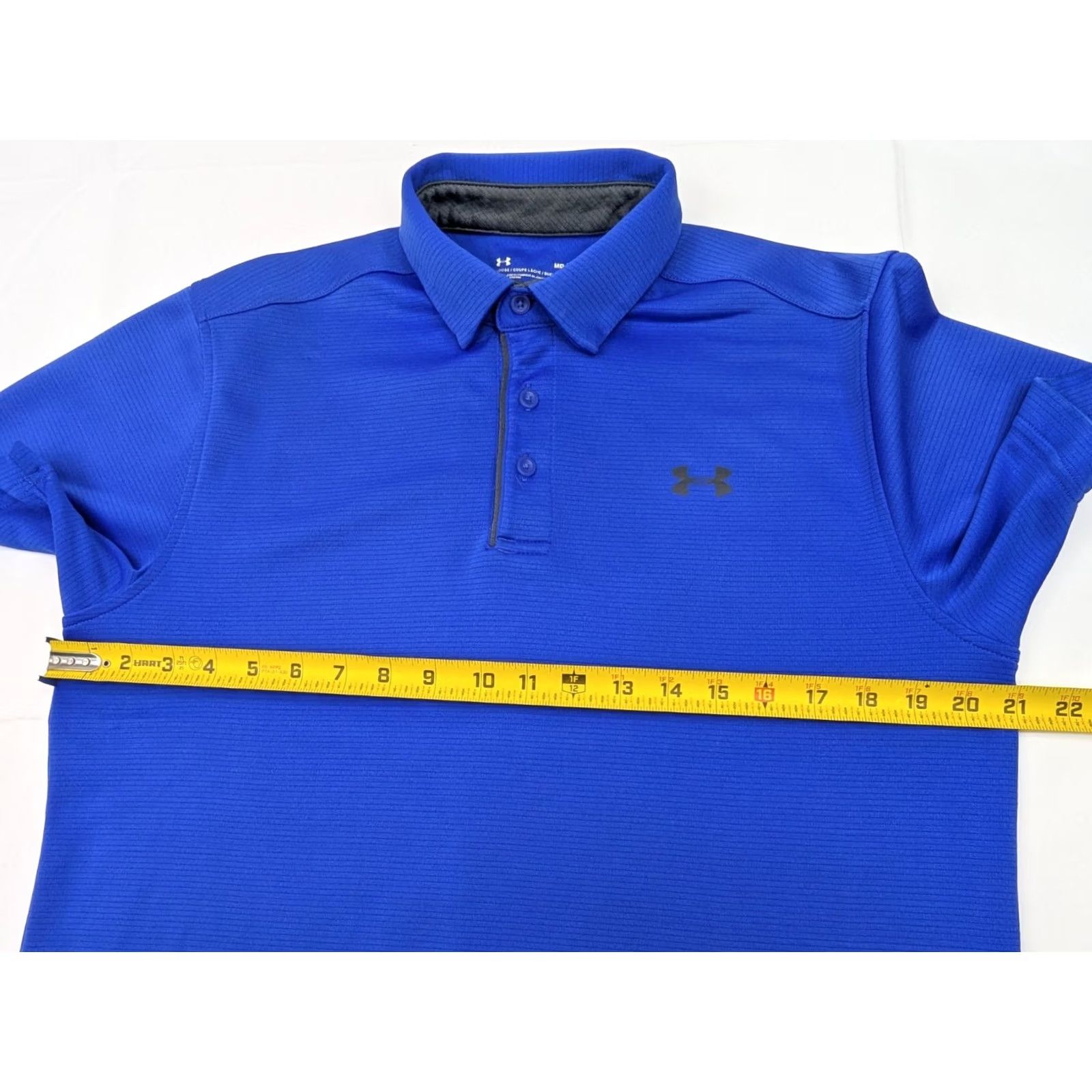 Under Armour Under Armour Tech Loose HeatGear Polo Shirt Men M Blue Short Sleeve Button Polo Shirt Mens Blue UA Tech Size US M / EU 48-50 / 2 - 6 Thumbnail