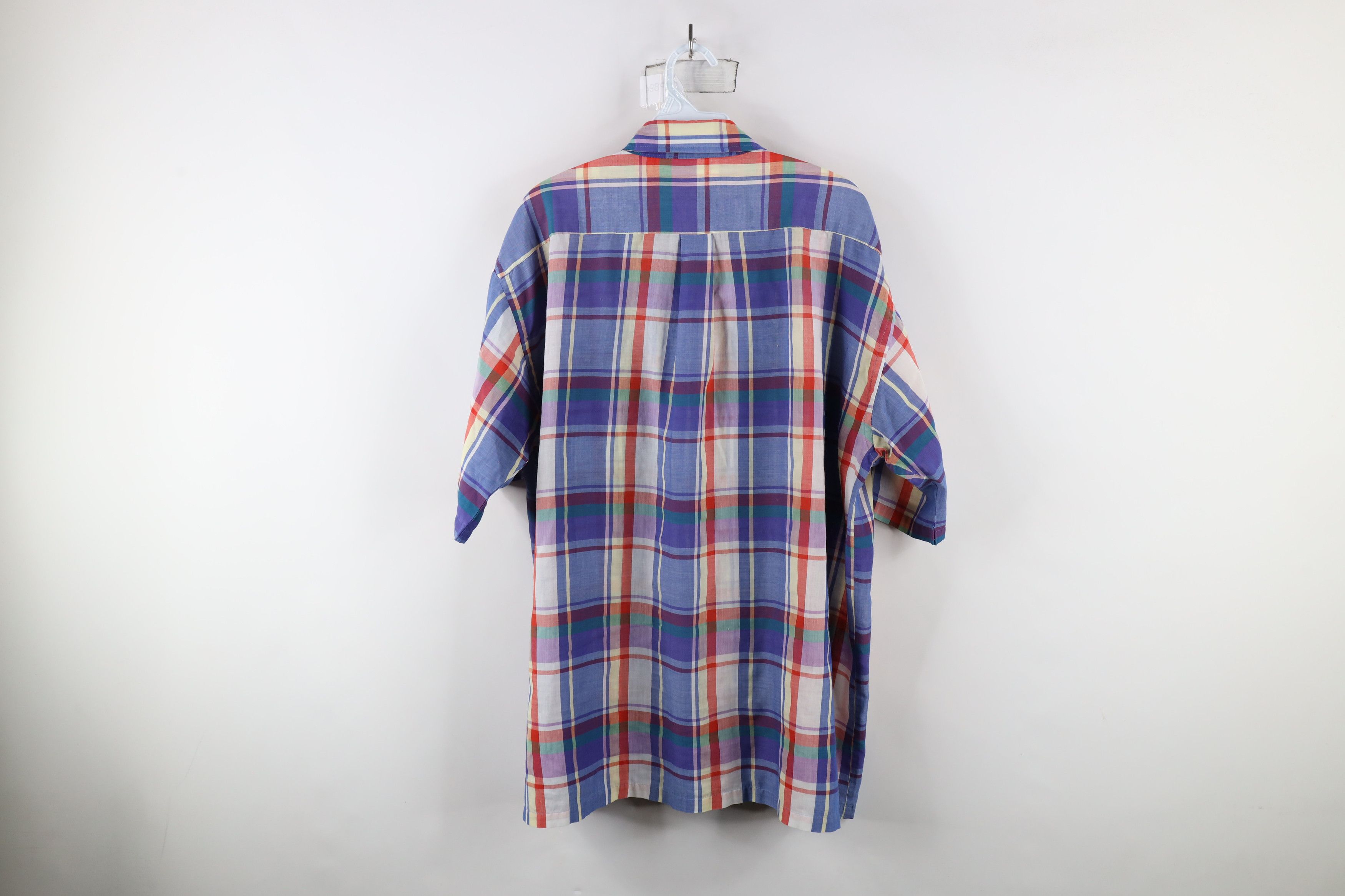 Vintage Vintage 90s Streetwear Plaid Short Sleeve Button Shirt Size US XL / EU 56 / 4 - 10 Thumbnail