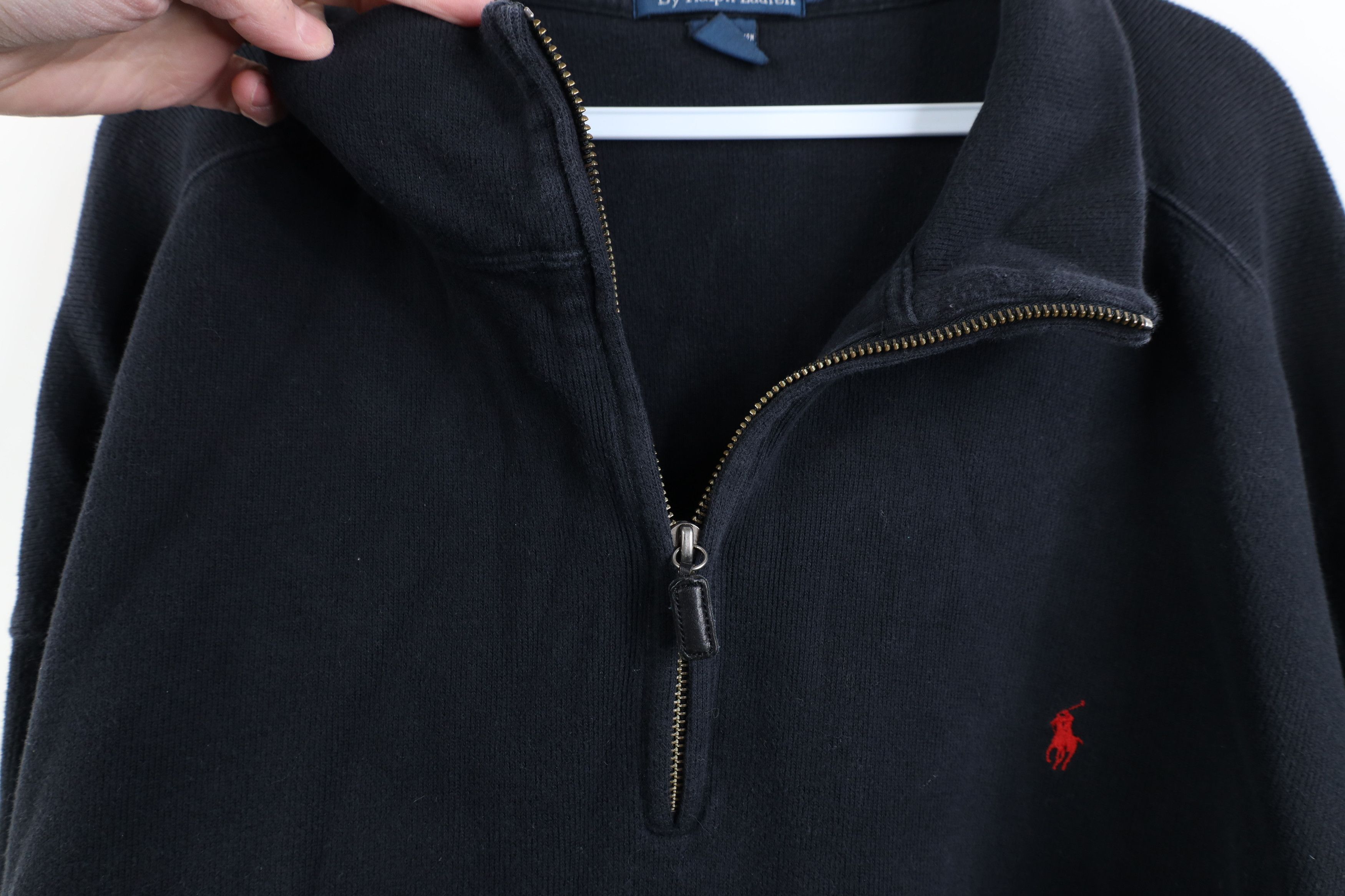 Ralph Lauren Vintage 90s Ralph Lauren Ribbed Knit 1/4 Half Zip Sweater Size US XXL / EU 58 / 5 - 6 Thumbnail