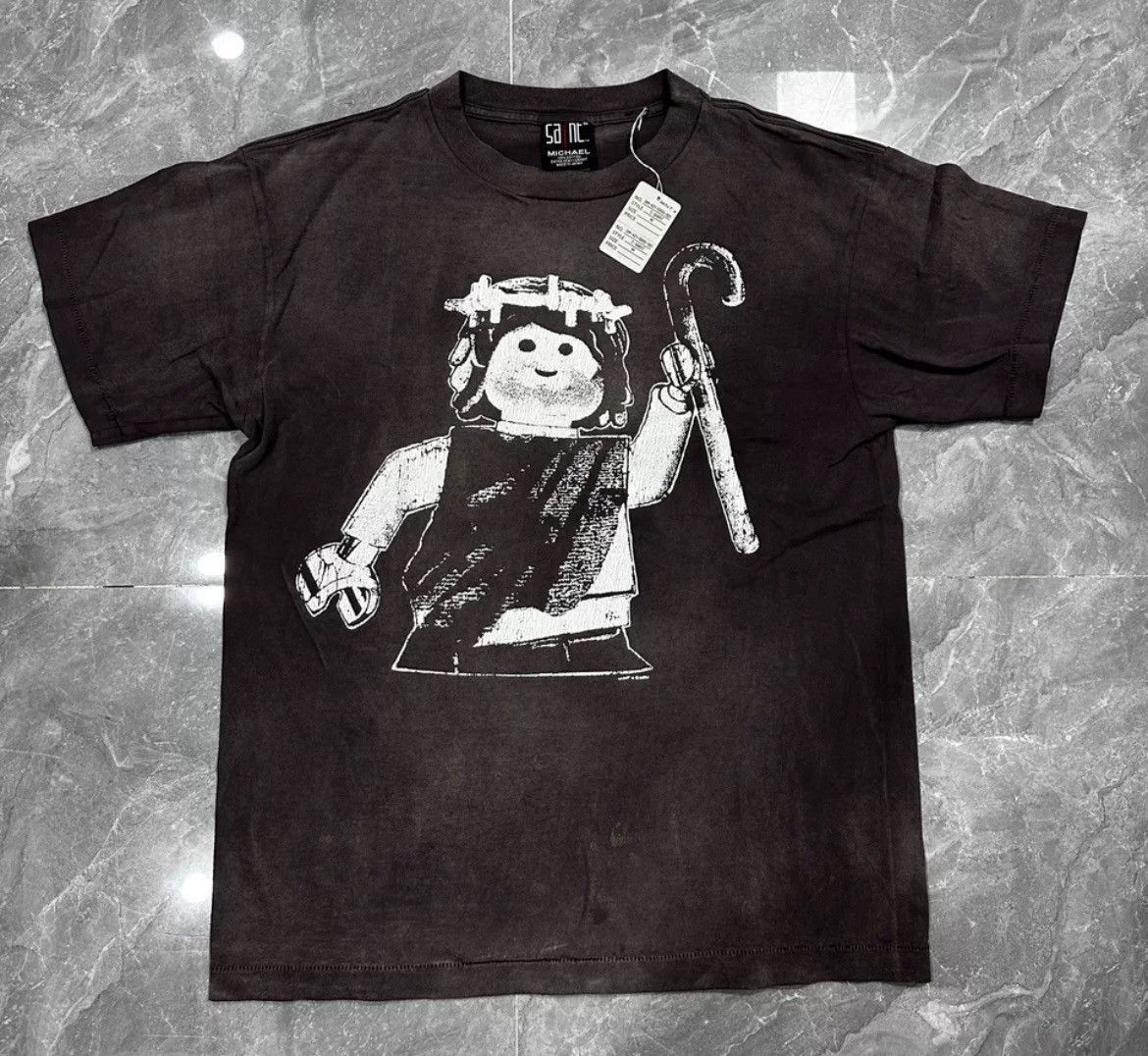 Saint Michael Saint Michael Washed Black Short Sleeve - DMC Size US M / EU 48-50 / 2 - 1 Thumbnail