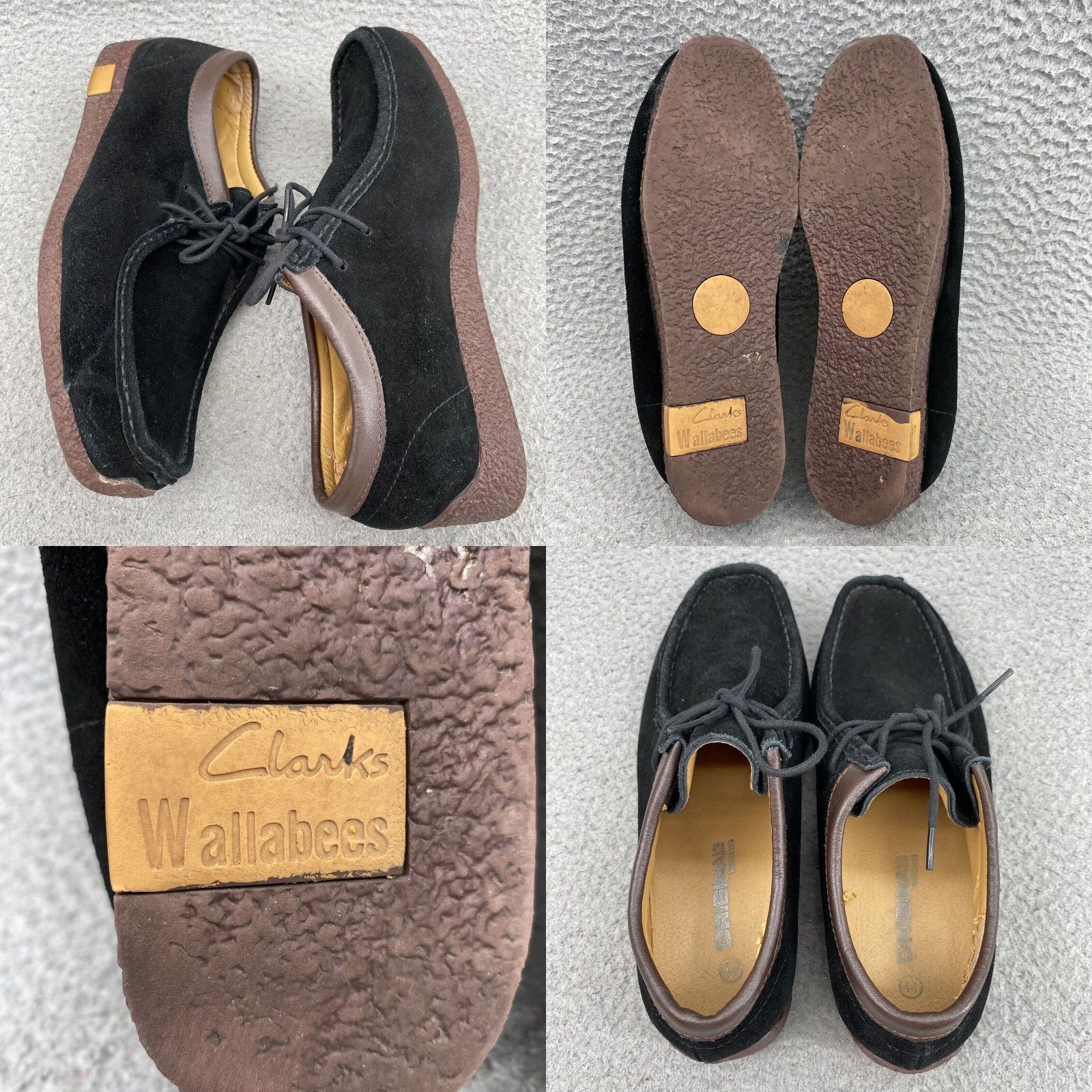 Clarks Clarks Wallabee Shoes Men's 8 Black Suede Low Top Casual Work Size US M / EU 48-50 / 2 - 8 Thumbnail