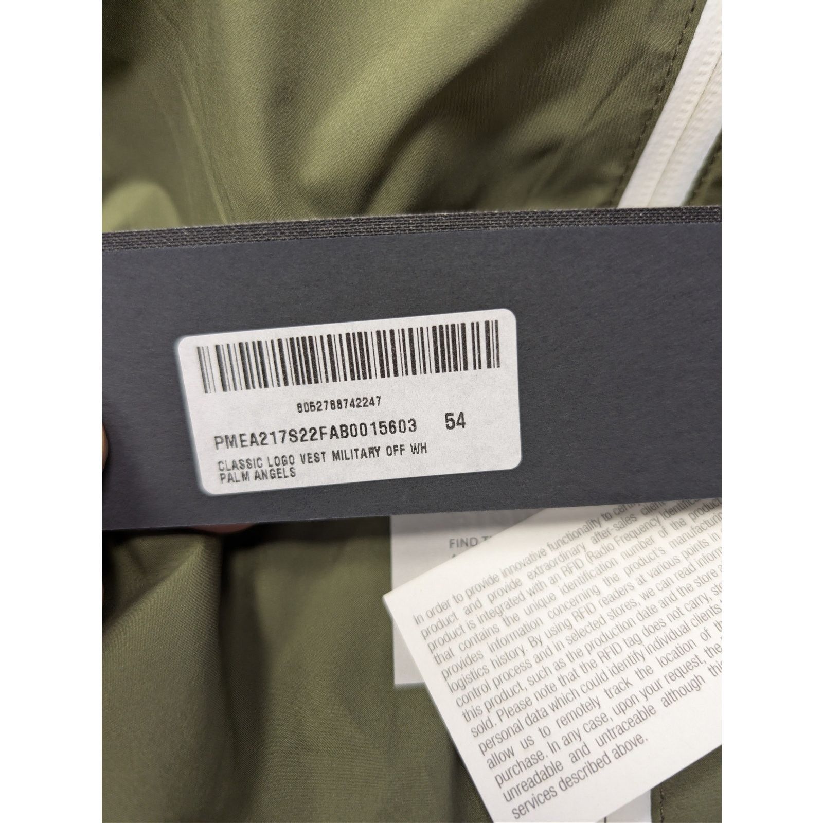 Palm Angels o1rshd1 Classic Logo Vest in Military Green / Off White Size US L / EU 52-54 / 3 - 23 Thumbnail