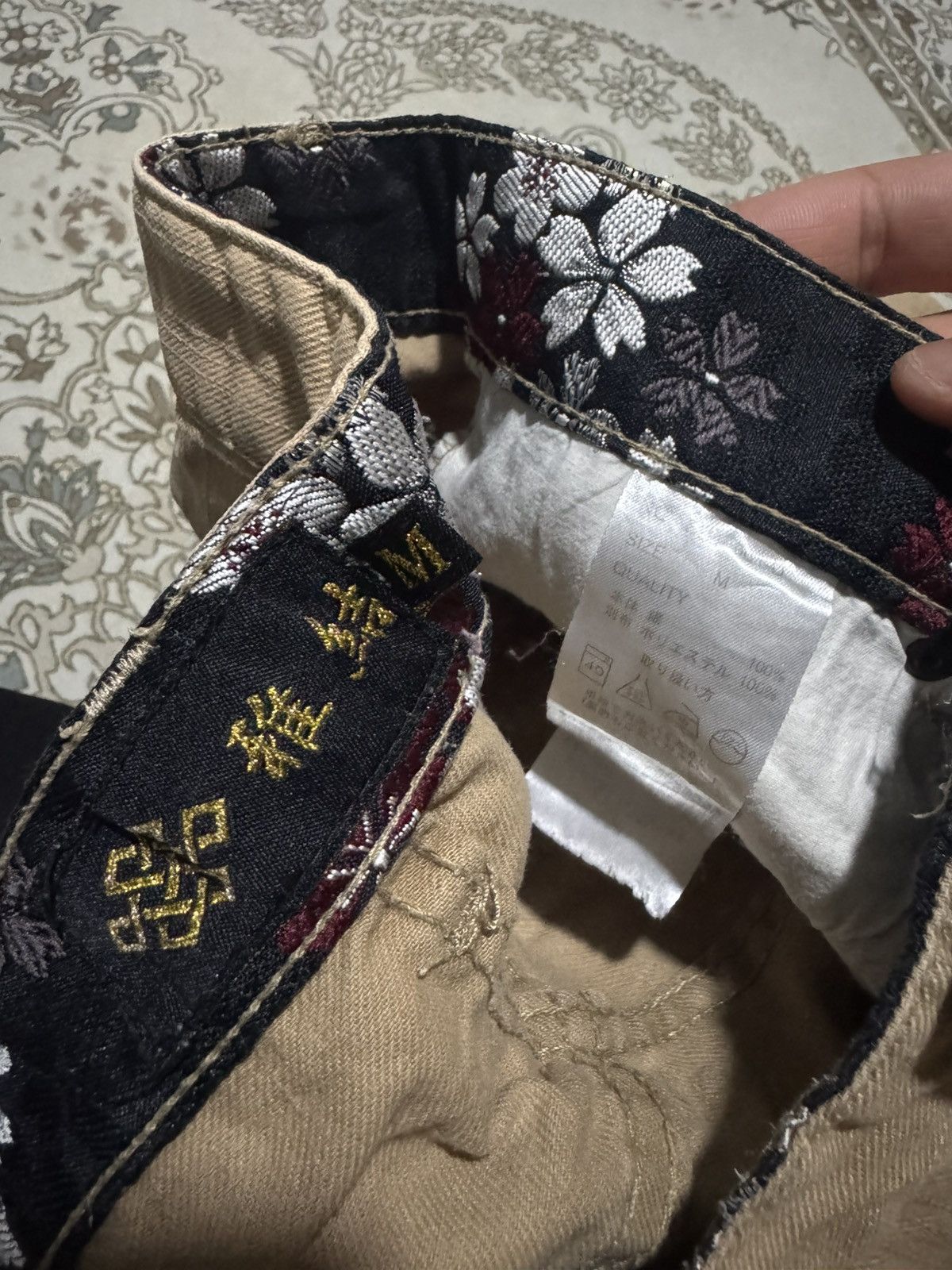 Karakuri Tamashii Japanese Sukajan Sakura Triple Pockets Embroidery Jeans Size US 32 / EU 48 - 4 Thumbnail