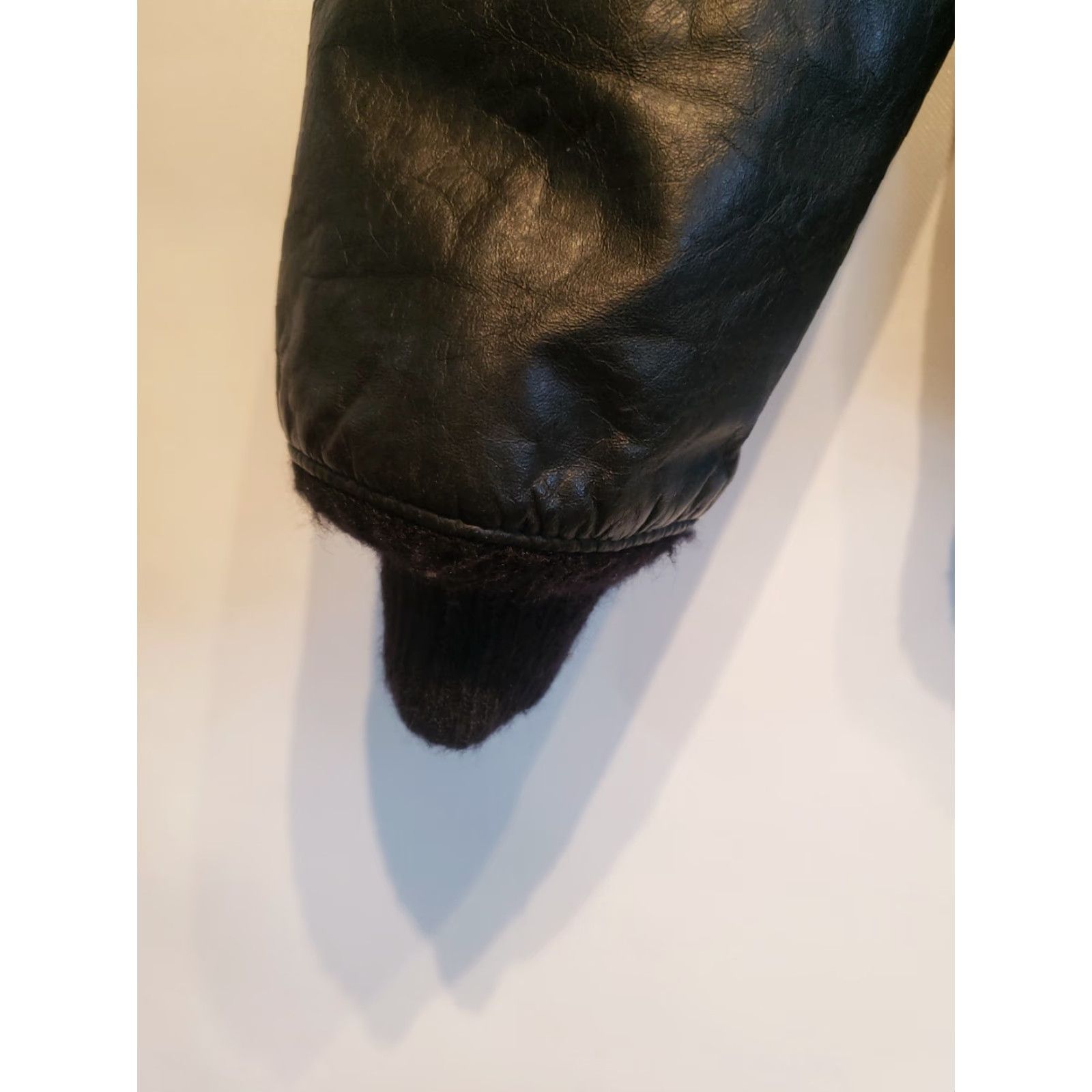 Vintage VINTAGE Excelled A-2 Black Leather Aviator Flight Bomber Jacket Mens XL size XL Leather Motorcycle Jacket Size US XL / EU 56 / 4 - 6 Thumbnail