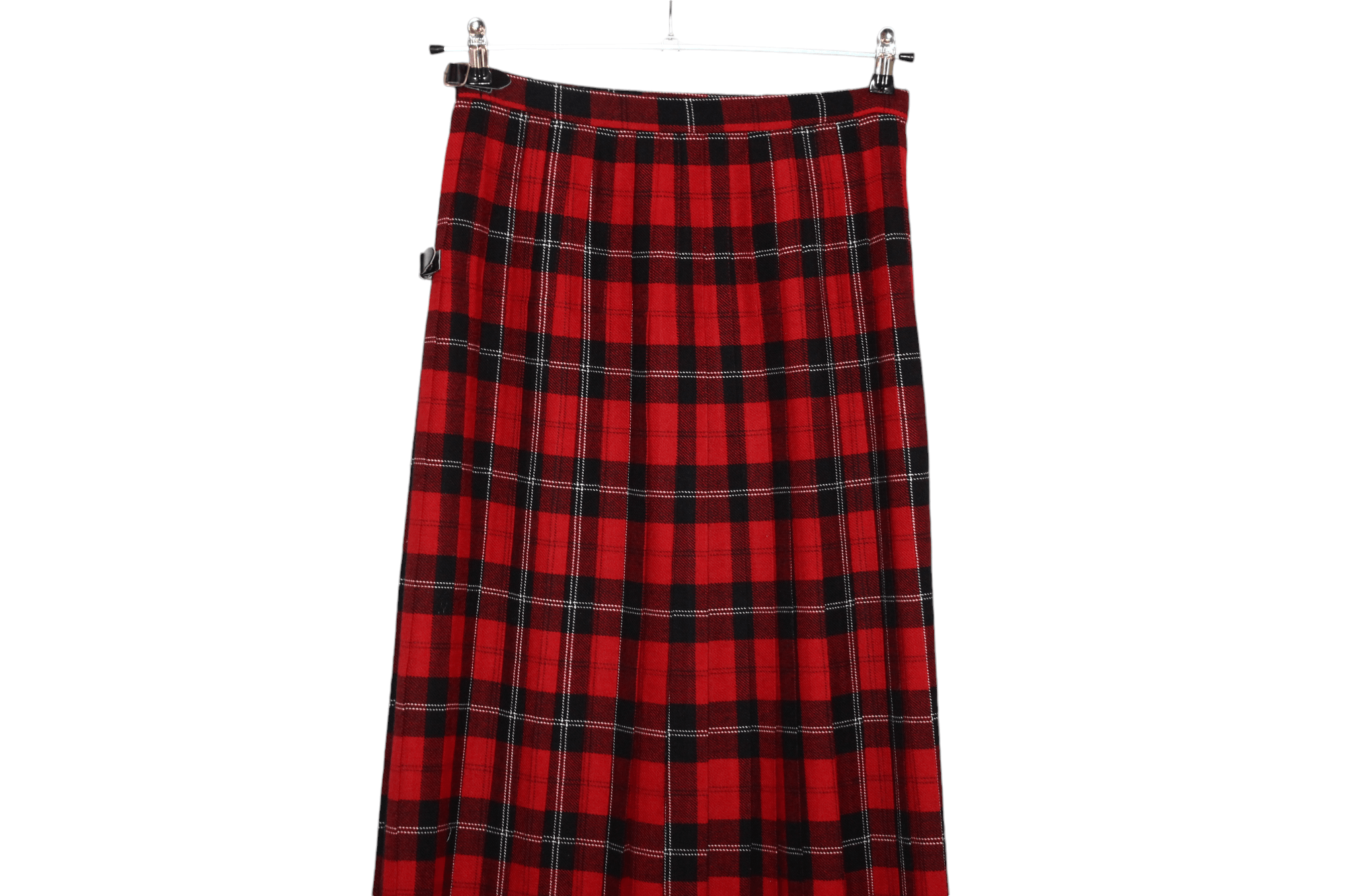 Johnstons Of Elgin VTG🔥80's Moffat Weavers Scotland Classic Tartan Wrap Kilt Size US 30 / EU 46 - 9 Thumbnail