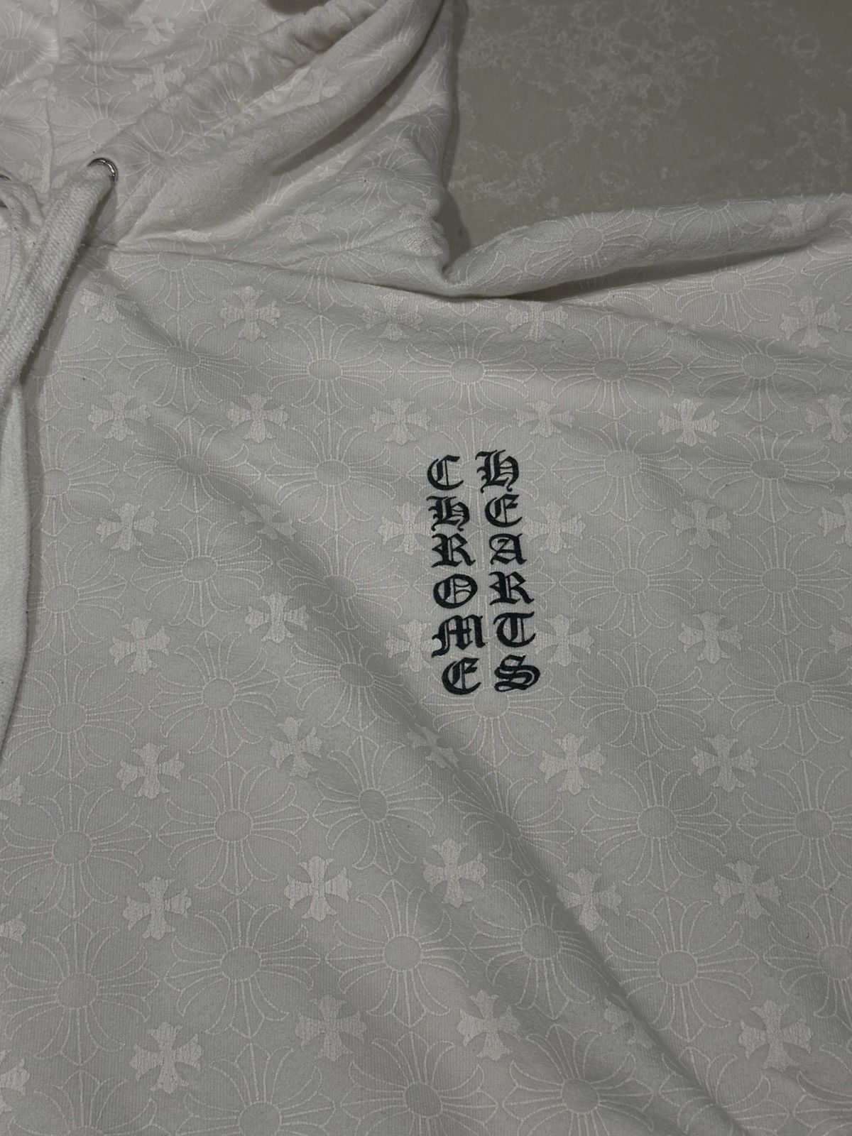Chrome Hearts All Over Monogram Hooded Sweatshirt White Size US XXL / EU 58 / 5 - 9 Thumbnail