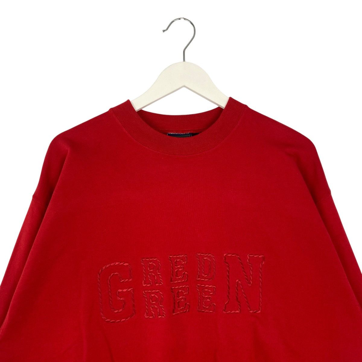 Vintage Vintage Red/Green Crewneck Sweatshirt Red Pullover Jumper M Size US M / EU 48-50 / 2 - 4 Thumbnail