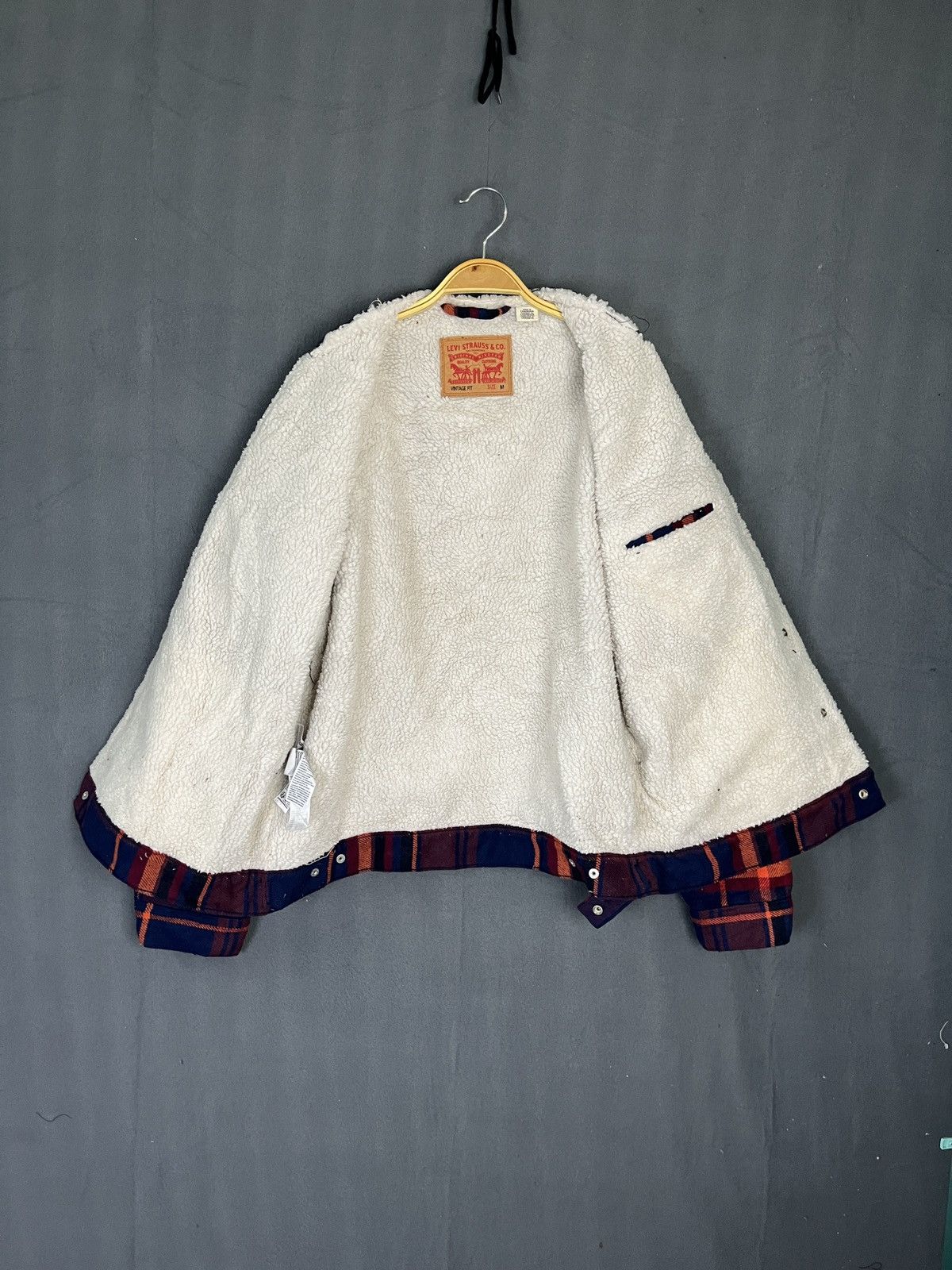 Levi's × Levi's Vintage Clothing Levis Plaid Sherpa Button Up Jacket Size US M / EU 48-50 / 2 - 9 Thumbnail
