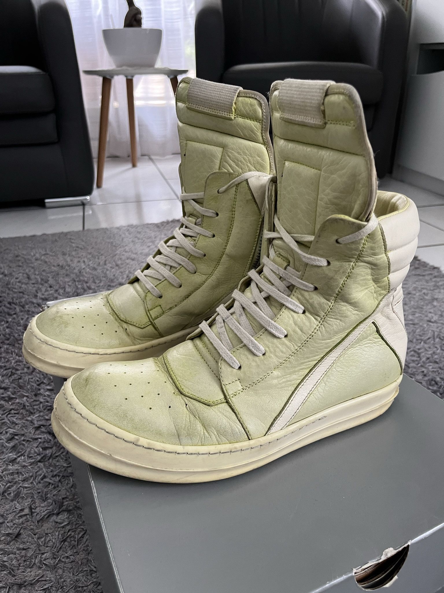 Rick Owens Rick Owens Geo Basket FW18 Lime Grailed