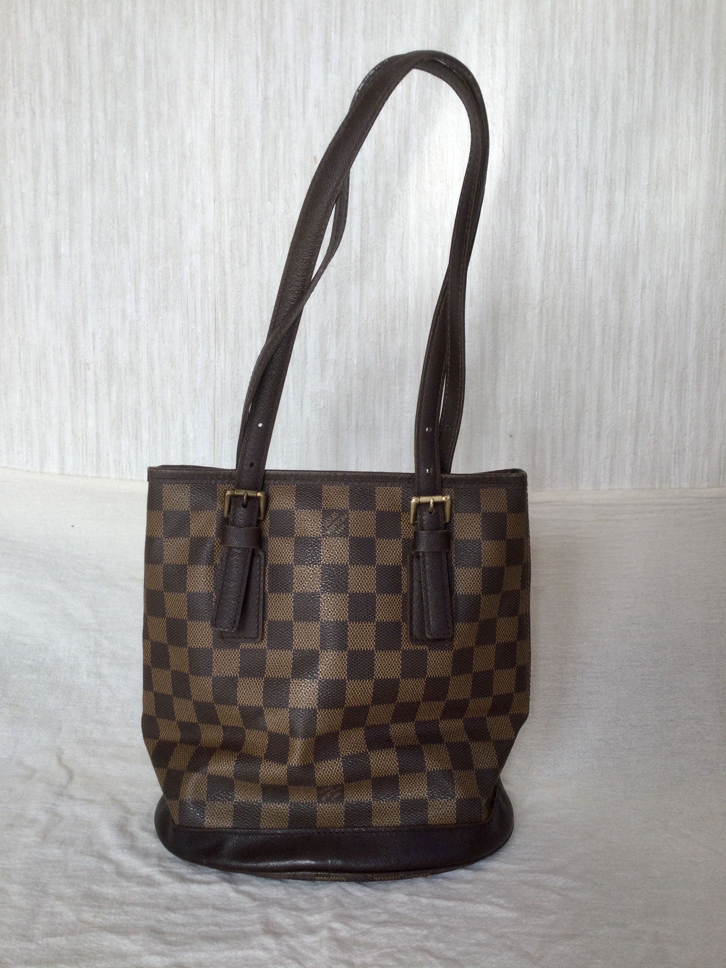 Louis Vuitton Pre-Owned Louis Vuitton Brown Checkered Bucket Bag Size ONE SIZE - 2 Thumbnail