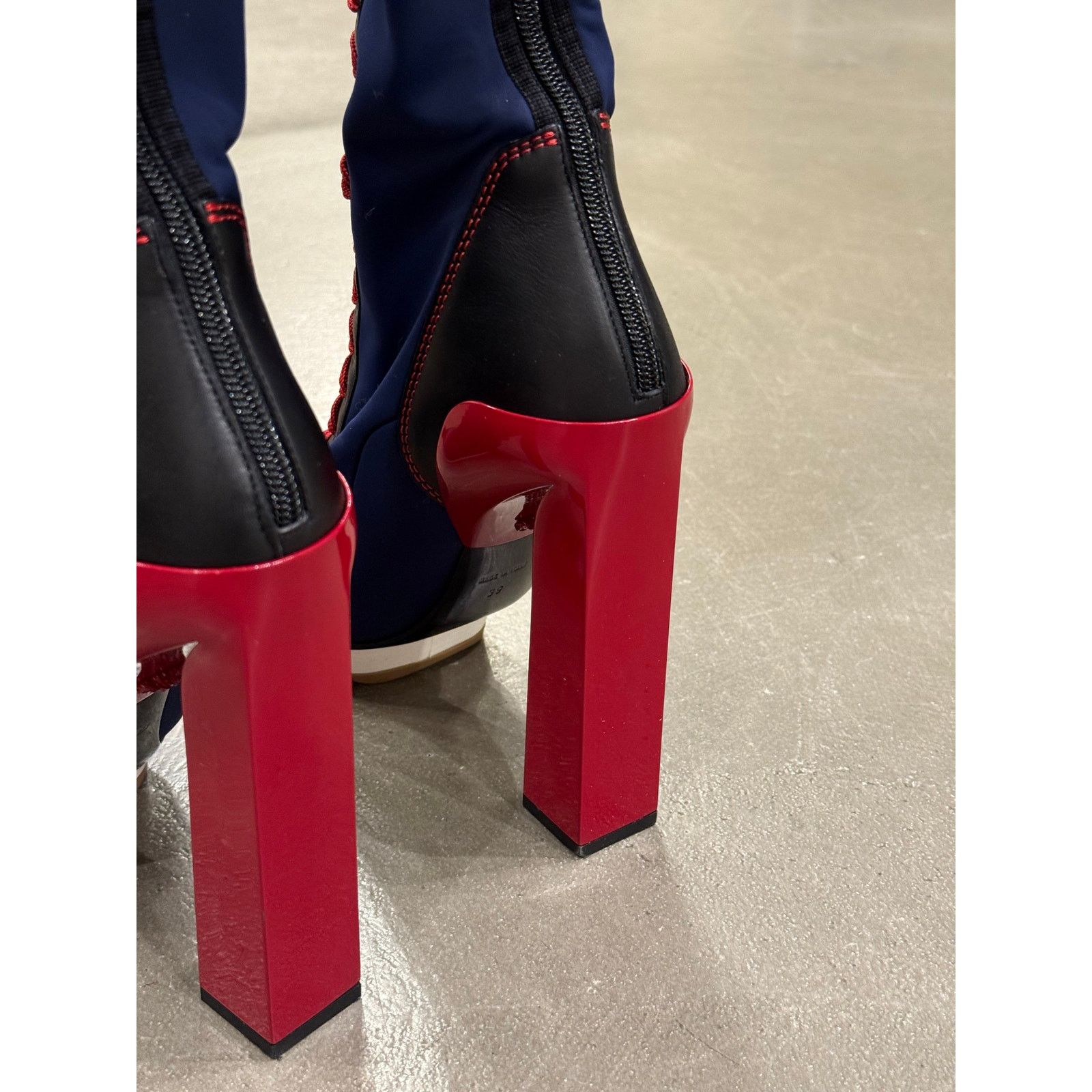 Versace S/S2017 Versace iconic runway neoprene multi color high boot Size US 9 / IT 39 - 9 Thumbnail