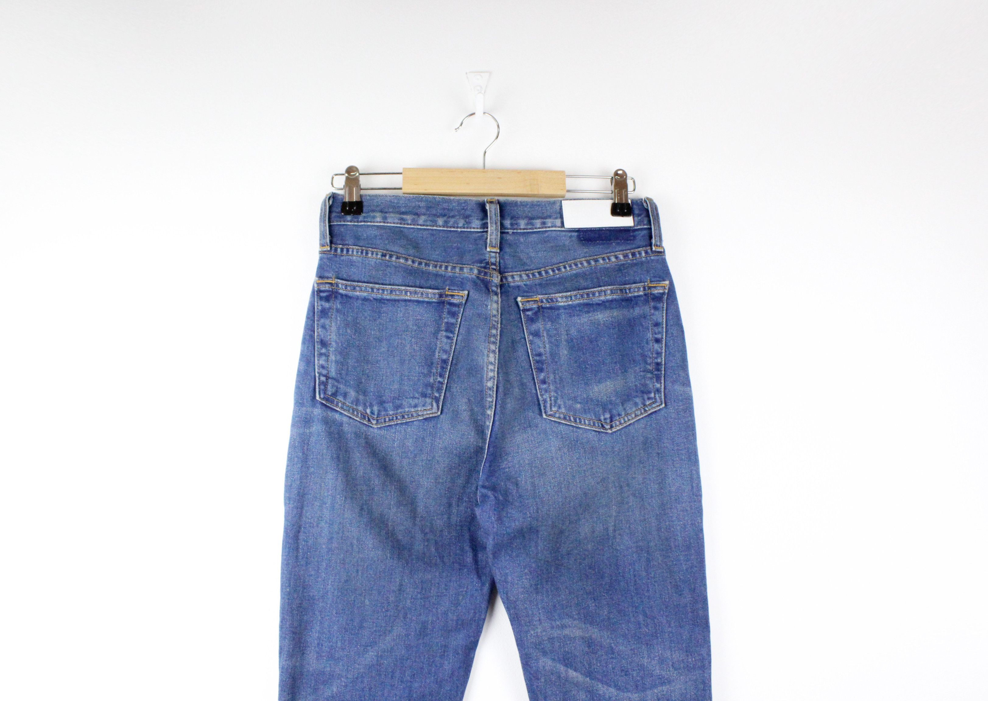 Jean × RE/DONE Womens Re/Done Blue Washed High Waisted Skinny Denim Jeans Size 27" / US 4 / IT 40 - 5 Thumbnail