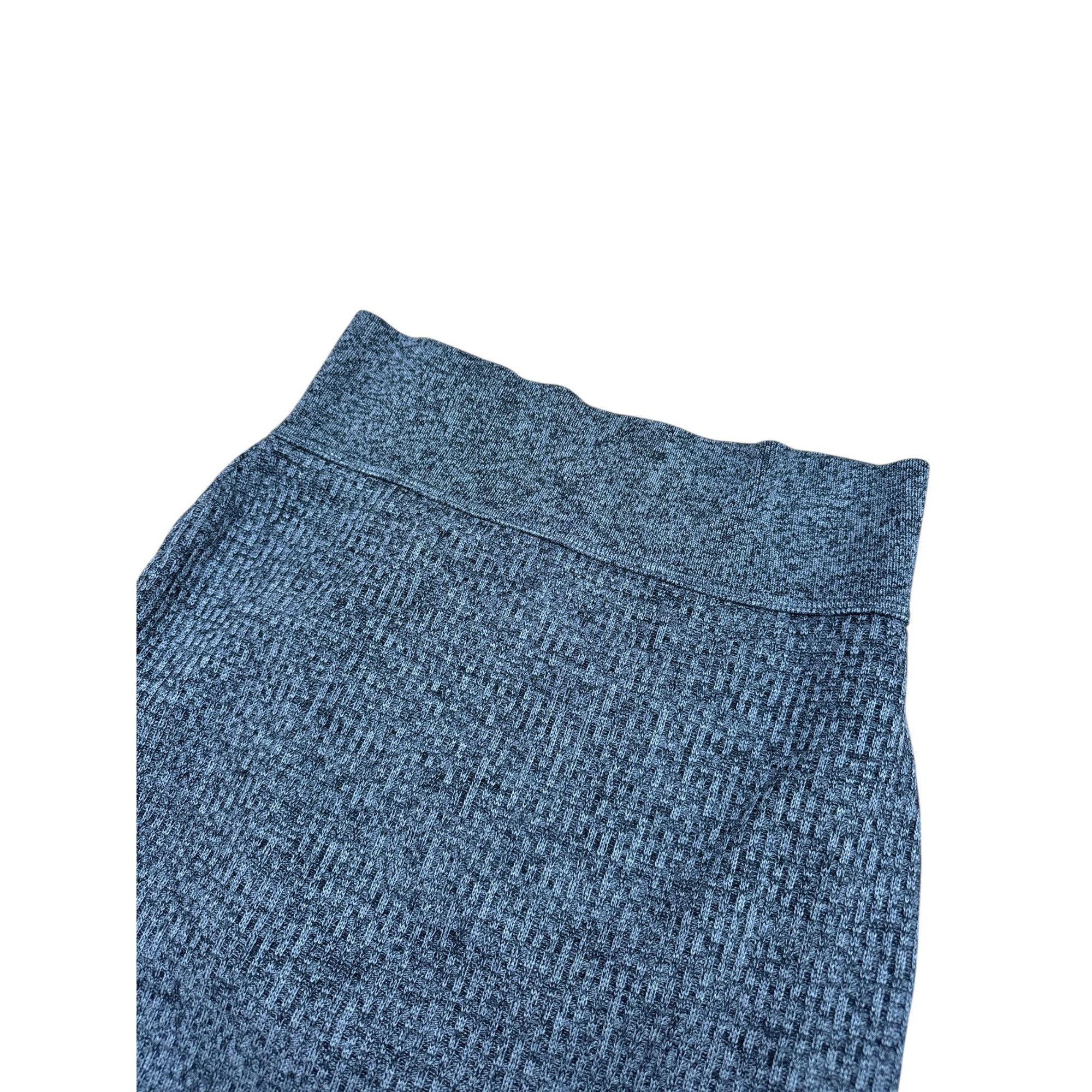 Yves Saint Laurent 1990s Grey Merino Wool Knit Skirt Size 28" / US 6 / IT 42 - 2 Thumbnail