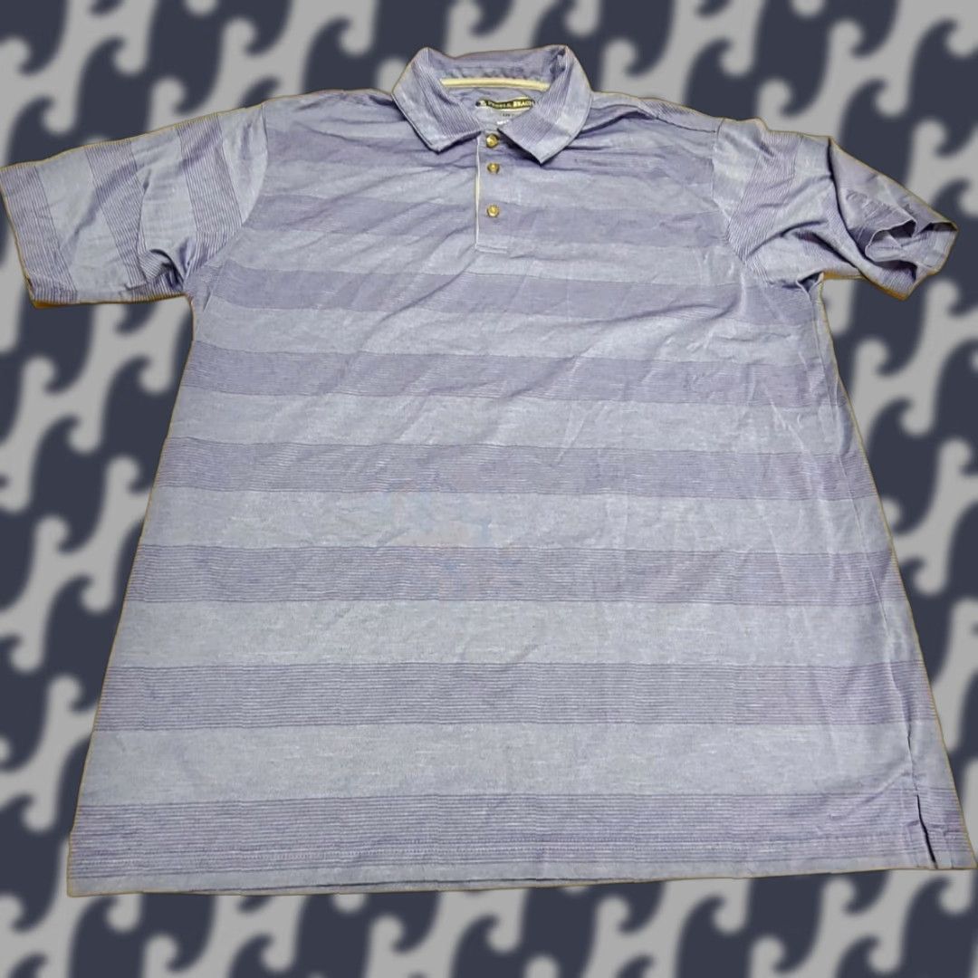 Vintage Pebble Beach Performance Polo Shirt Short Sleeve Blue Striped Mens XL Size US XL / EU 56 / 4 - 1 Thumbnail