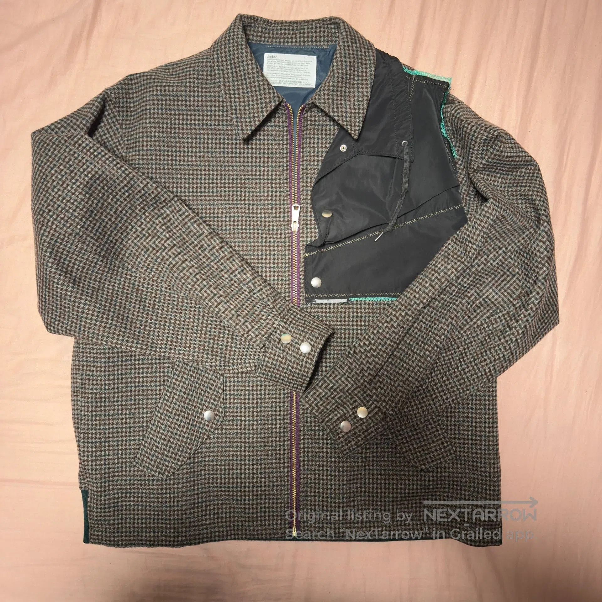 Kolor KOLOR 23AW Houndstooth Paneled Zip Jacket. Size US M / EU 48-50 / 2 - 1 Thumbnail