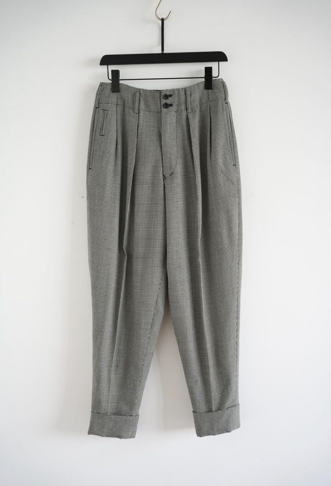 Yohji Yamamoto Yohji Yamamoto 90s Houndstooth Wool Trousers J4 Size US 32 / EU 48 - 1 Thumbnail