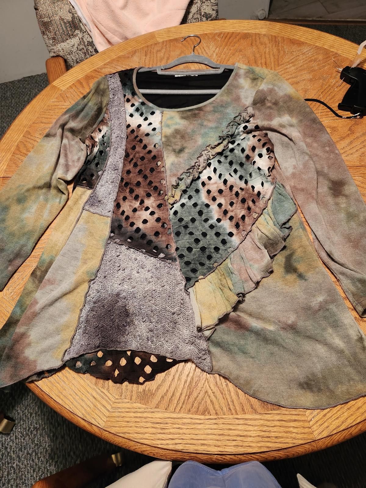 Designer Adore shirt mixed fabric sz L Size L / US 10 / IT 46 - 1 Thumbnail