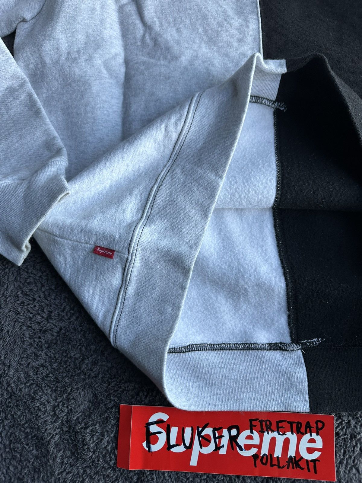 Supreme Supreme Split Two Tone Crewneck Sweatshirt size L Size US L / EU 52-54 / 3 - 10 Thumbnail