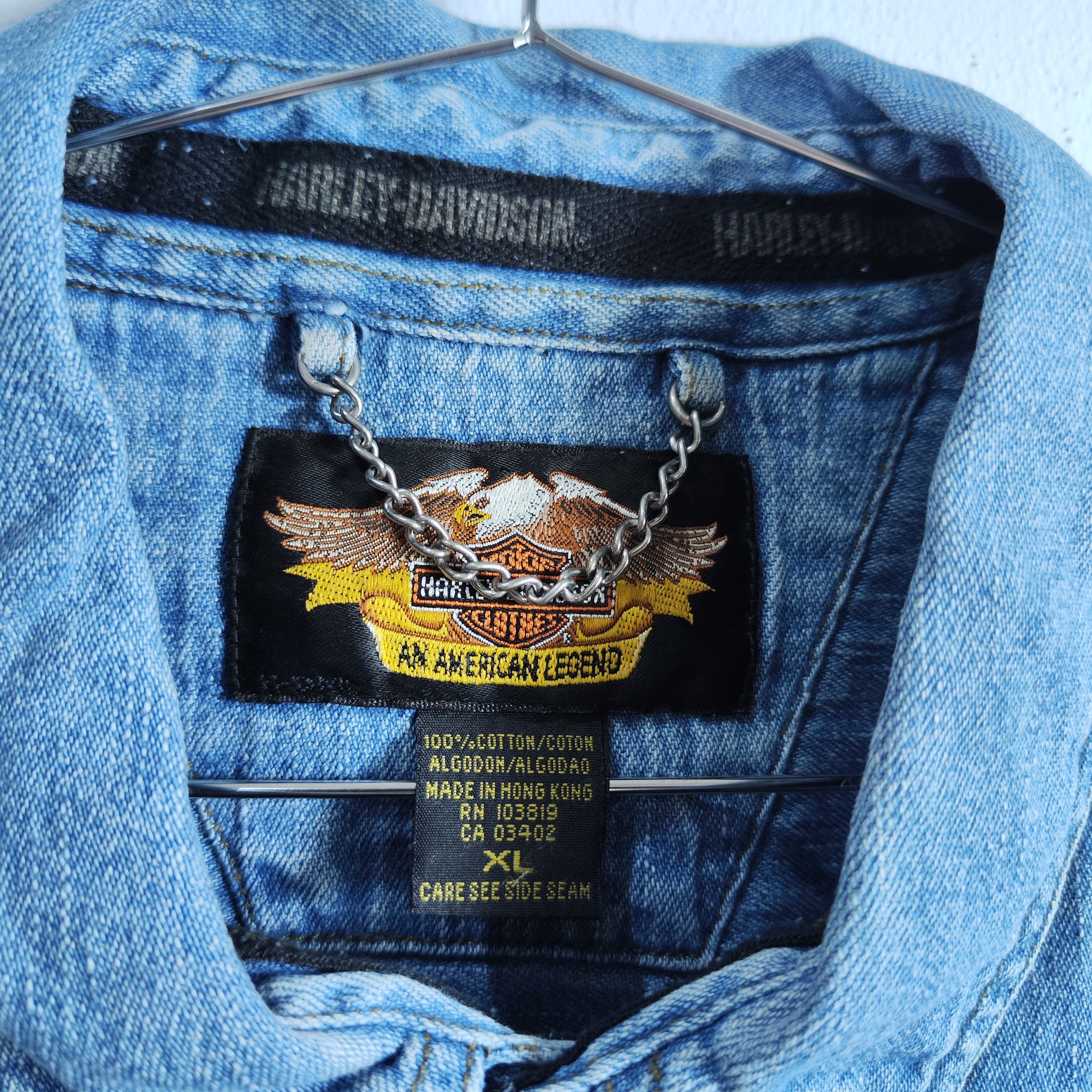 Harley Davidson harley davidson jean jacket men XL Blue Double side Size US XL / EU 56 / 4 - 4 Thumbnail