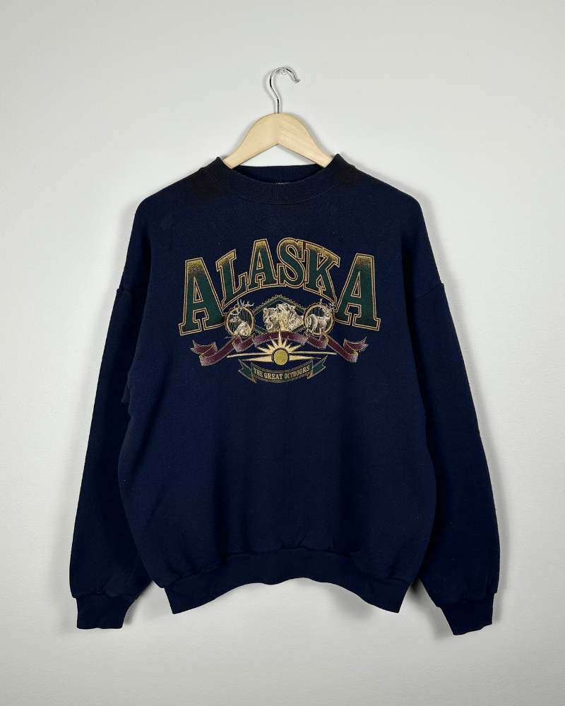 Tultex × Vintage Vintage Tultex Alaska Great Outdoors Crewneck Sweatshirt - L Size US L / EU 52-54 / 3 - 3 Thumbnail