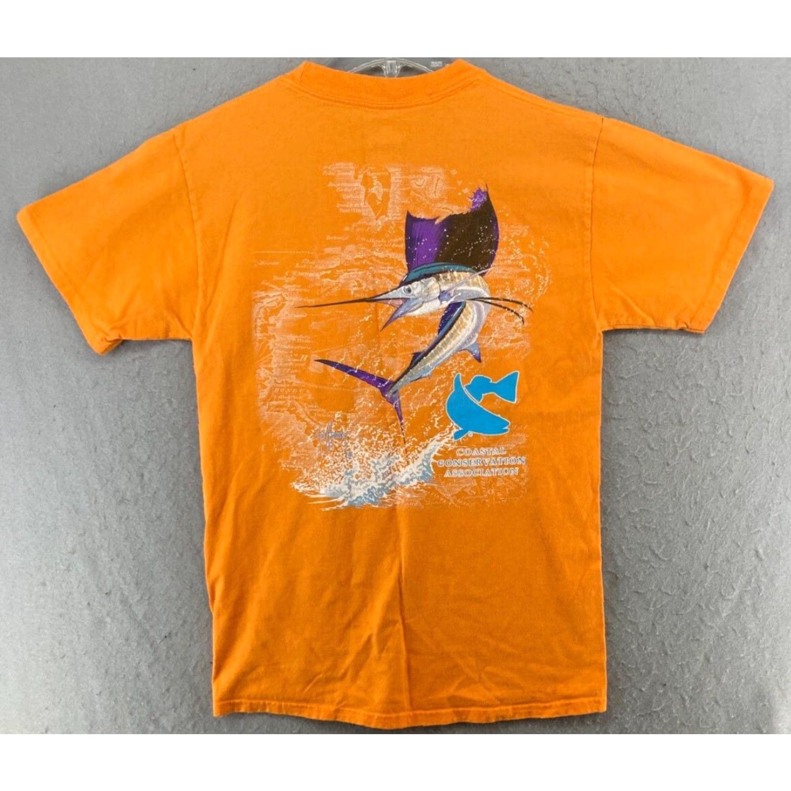 Guy Harvey Guy Harvey Mens TShirt Small Orange Sailfish Graphic Print Shirt Adult Small Orange Sailfish Fishing Outdoor Conservation Size US S / EU 44-46 / 1 - 6 Thumbnail