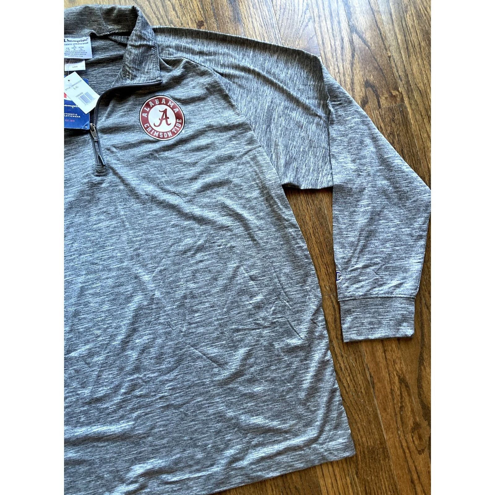 Champion CHAMPION Alabama Crimson Tide Performance Pullover Mens L 1/4 Zip Gray Size US L / EU 52-54 / 3 - 3 Thumbnail