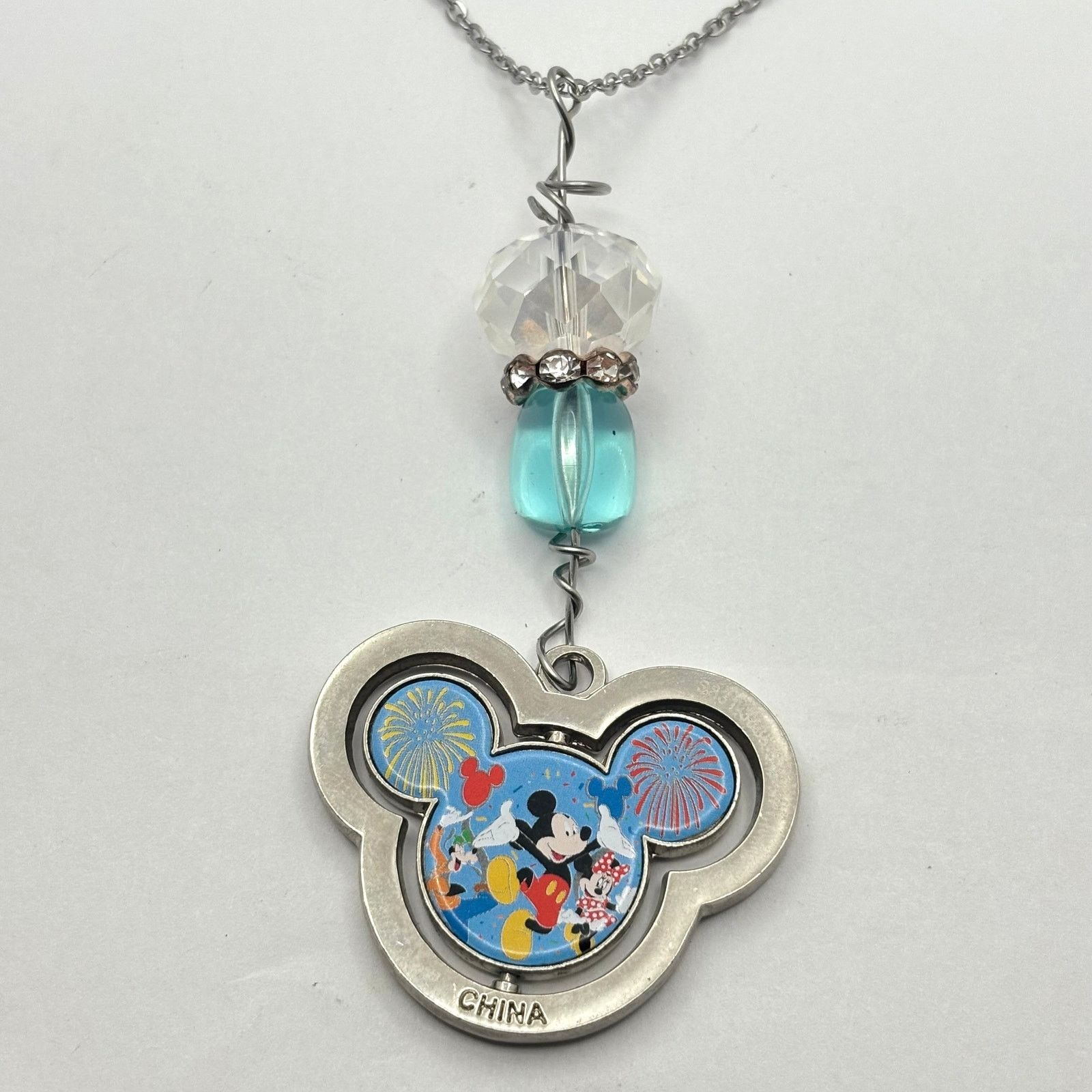 Disney Y2K Silver & Blue Disney Necklace Size ONE SIZE - 1 Thumbnail