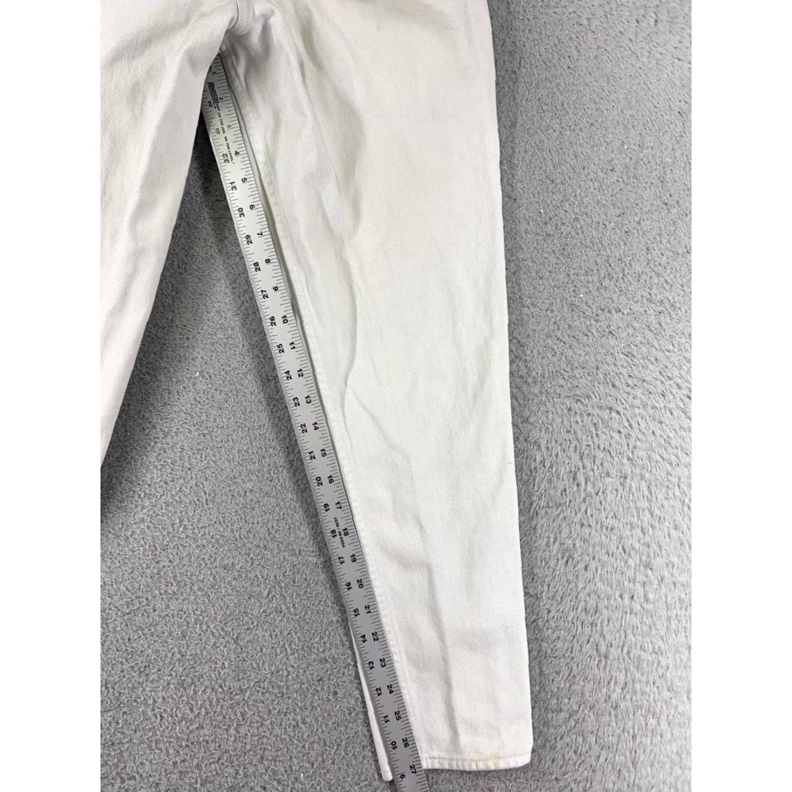 Gap VINTAGE Gap Jeans Womens 90s White Denim Zip Ankle 23x27 Tapered Slim 5-Pocket cln? Size 40" / US 18 - 7 Thumbnail