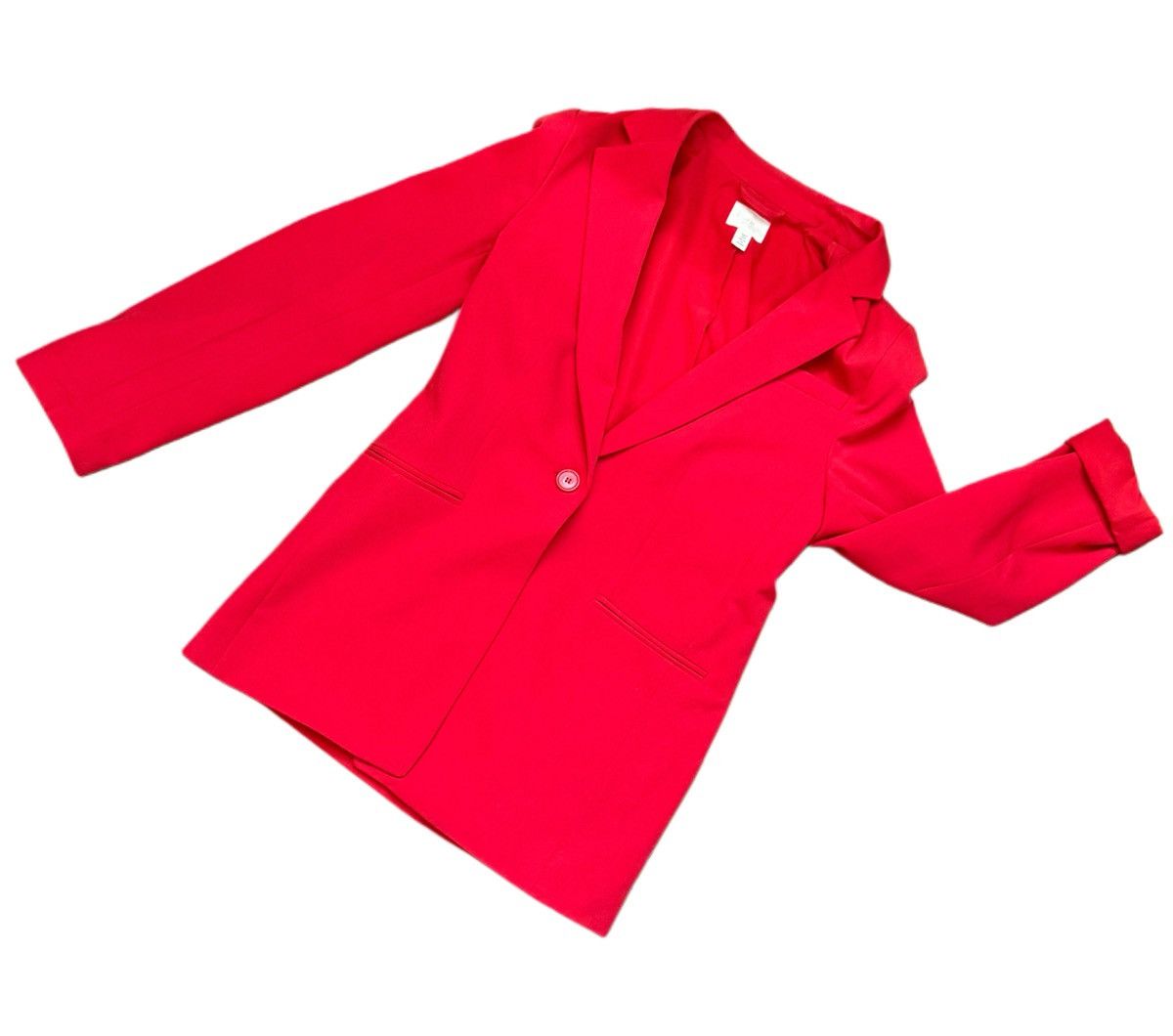 H&M H&M Red Tailored Blazer Size M / US 6-8 / IT 42-44 - 2 Thumbnail