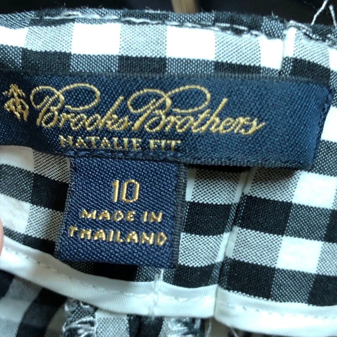 Brooks Brothers Brooks Brothers Womens Pants Black White Natalie Fit Pull On Side Zip Stretch 10 Size 32" / US 10 / IT 46 - 4 Thumbnail