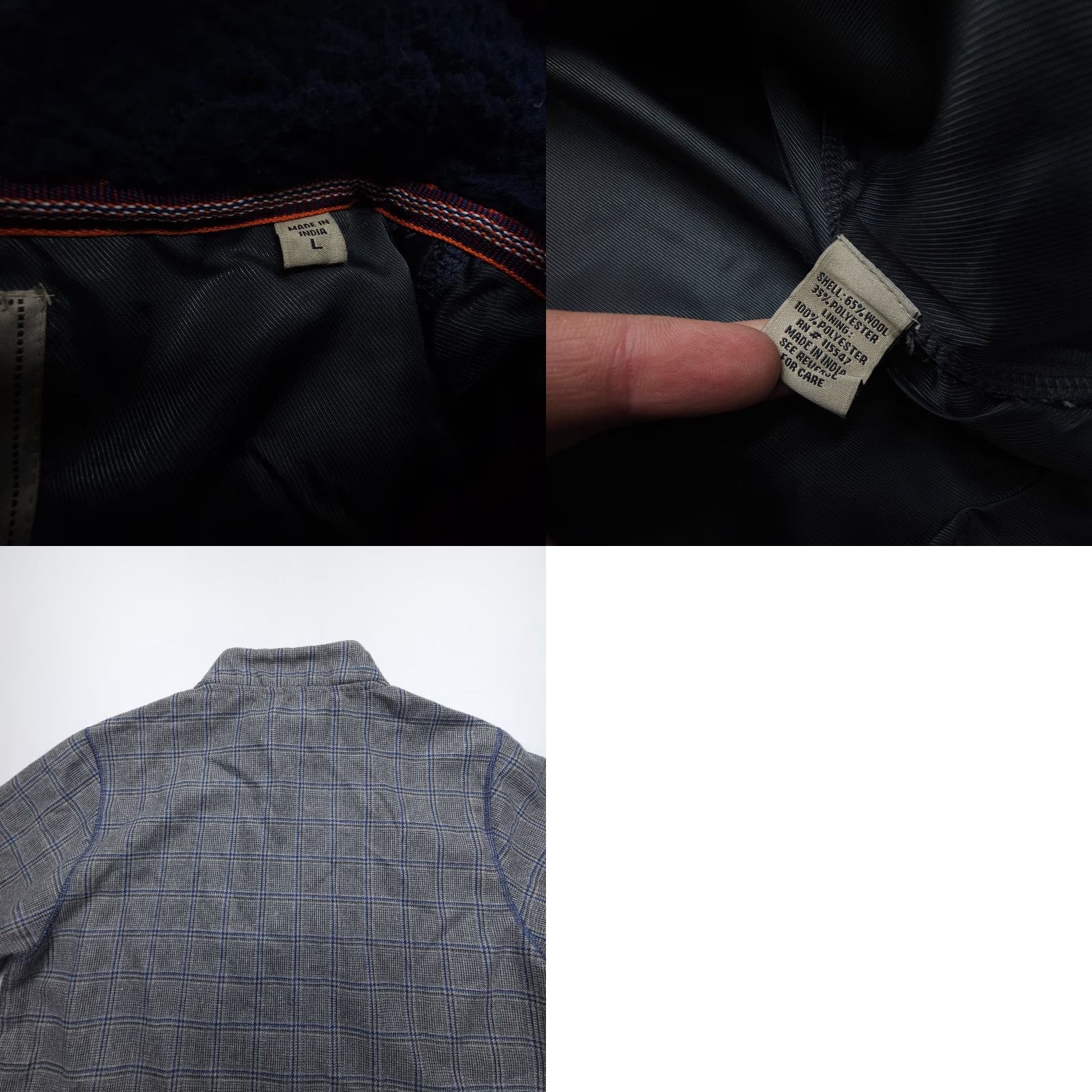 Vintage Genuine Outdoor Gear by Horn Legend Wool Blend 1/4 Zip Jacket Mens Large Gray Plaid Outdoor 1/4 Zip Horn Legend Mens Large Jacket Size US L / EU 52-54 / 3 - 8 Thumbnail