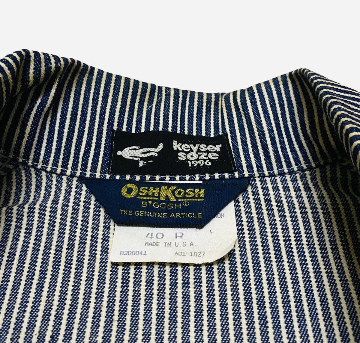 Oshkosh × Vintage Rare Vintage Oshkosh Keyser Soze Hickory Chore Jacket 1980s Size US M / EU 48-50 / 2 - 8 Thumbnail