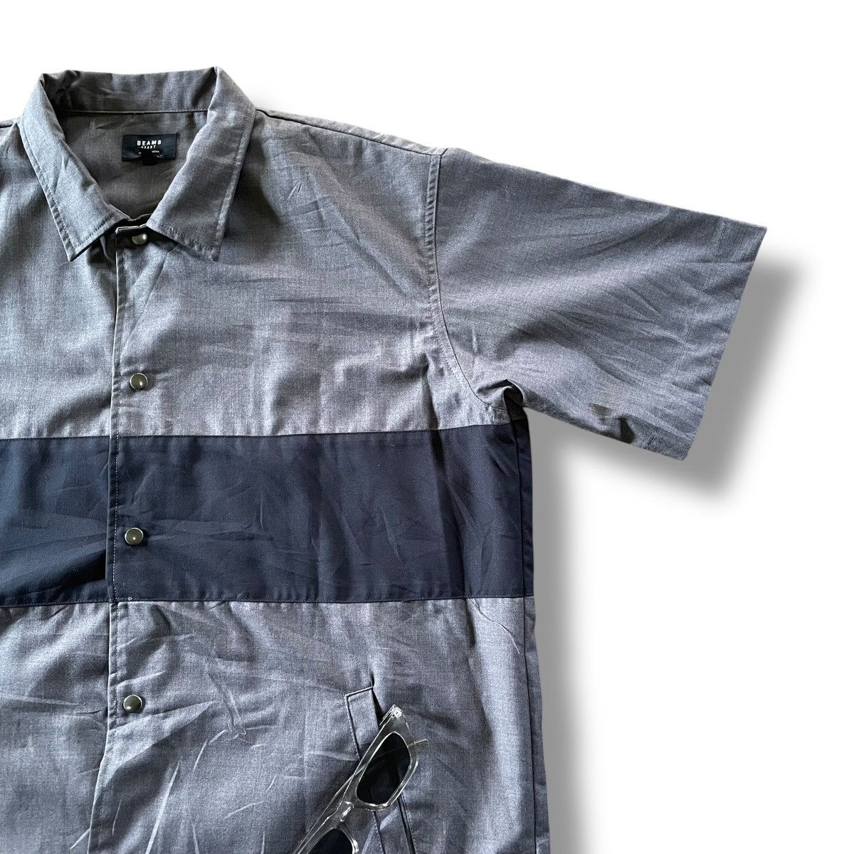 Beams Plus × Japanese Brand 🇯🇵 BEAMS HEART 2 TONES BUTTON UP SHIRT Size US L / EU 52-54 / 3 - 5 Thumbnail