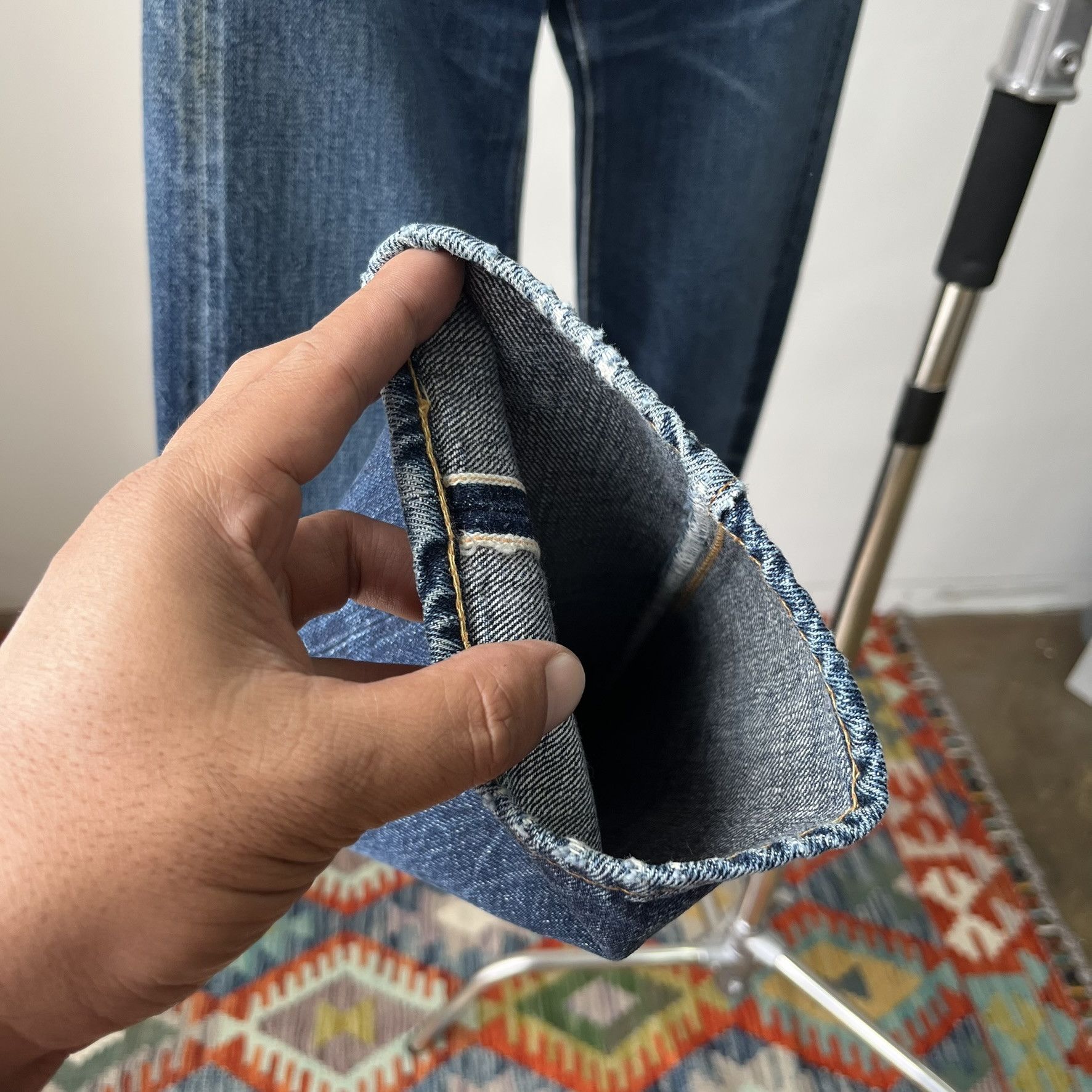 Denime Size 28x32.5 Vintage 80s Denime Big E Japan Denim Jean S1498 Size US 28 / EU 44 - 7 Thumbnail