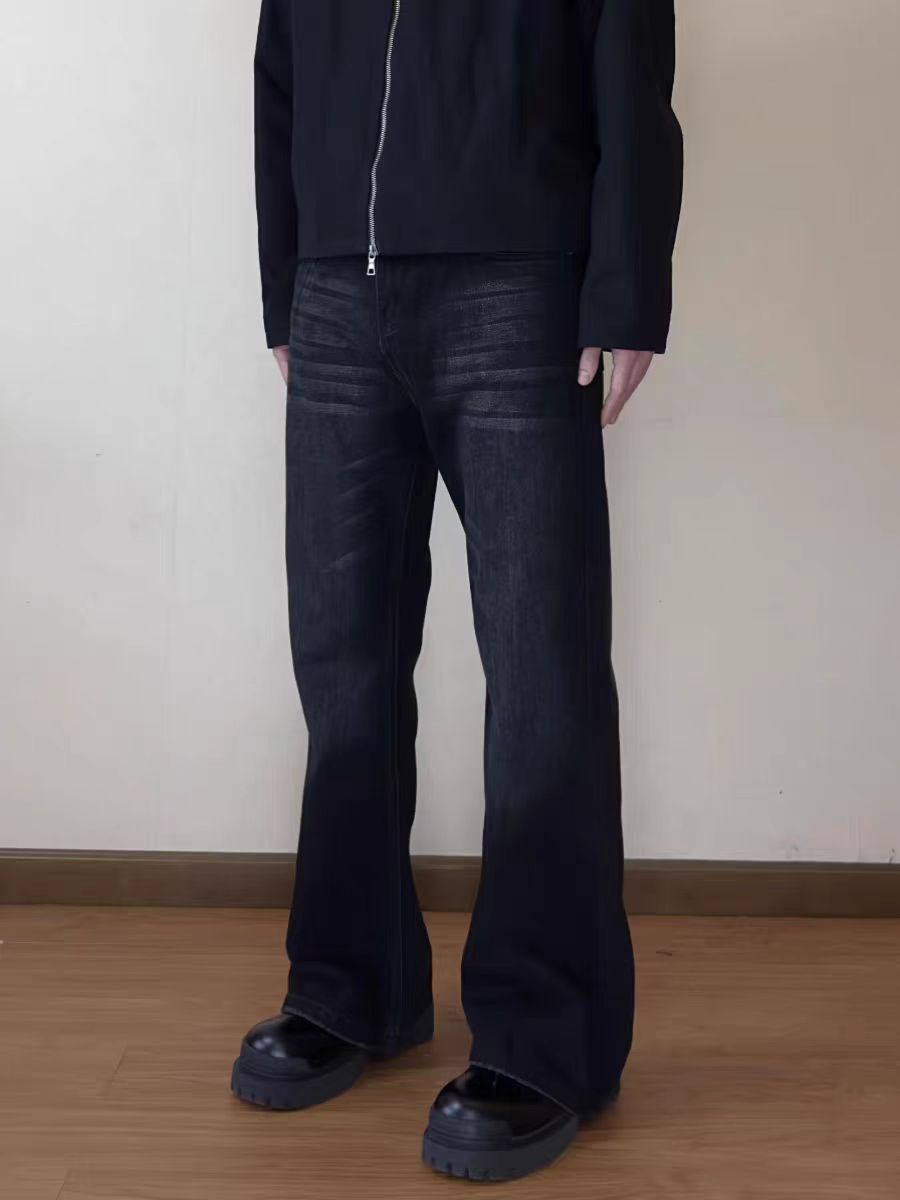 Japanese Brand × Jean Washed vintage black and gray micro flare jeans Size US 30 / EU 46 - 3 Thumbnail