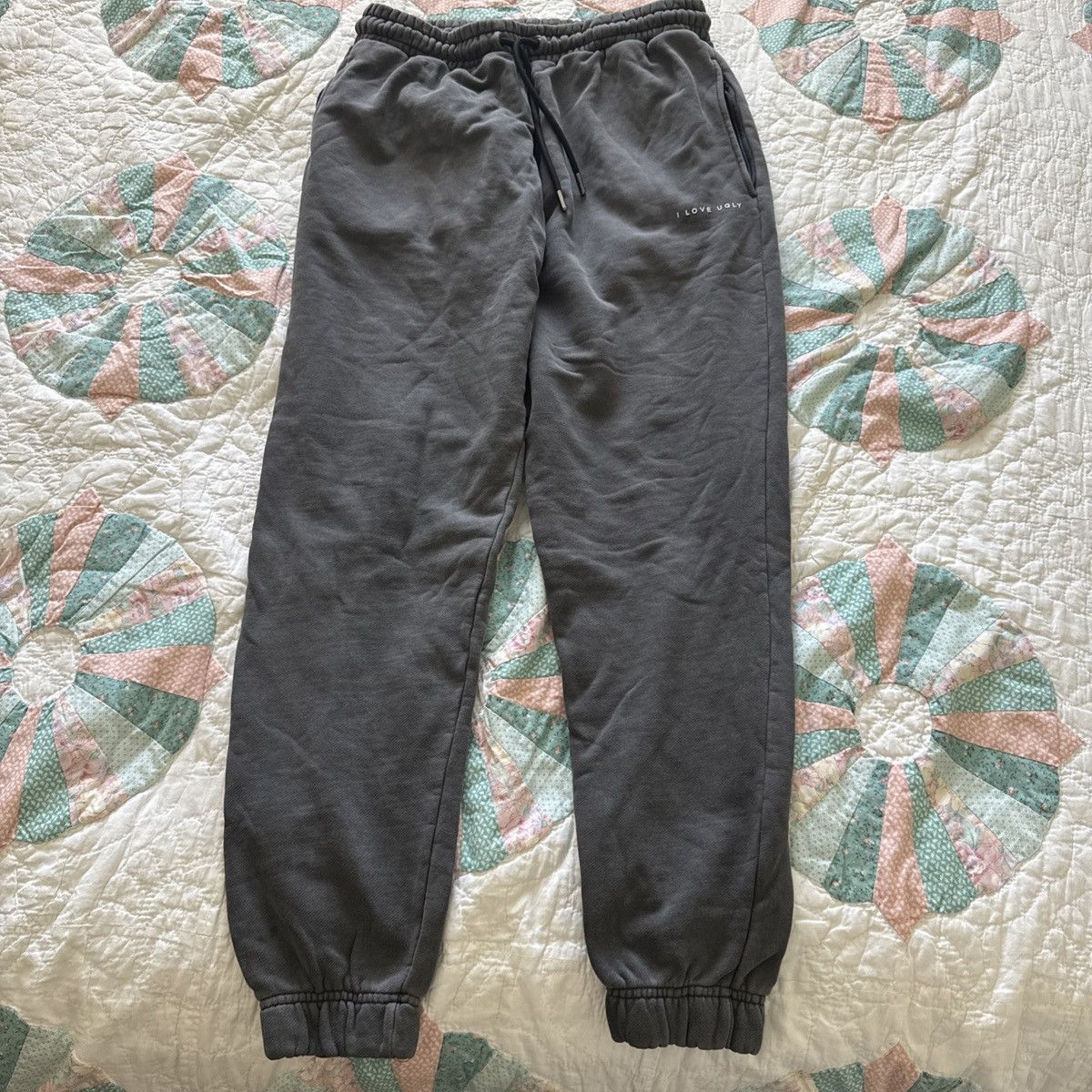 I Love Ugly I Love Ugly Sweat Pants Grey Medium Size US 31 - 1 Thumbnail